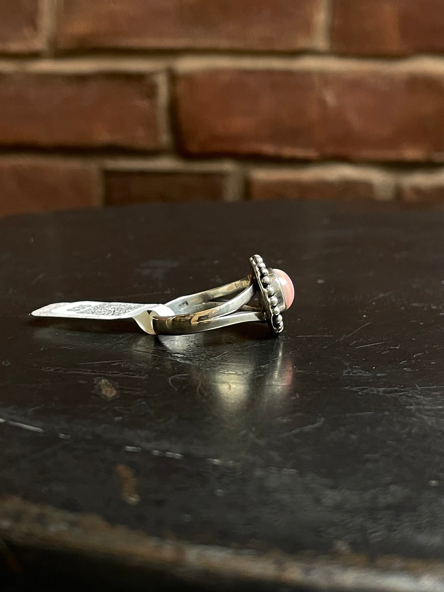 Pink Conch Ring | Sterling Silver | Size 8 | A286