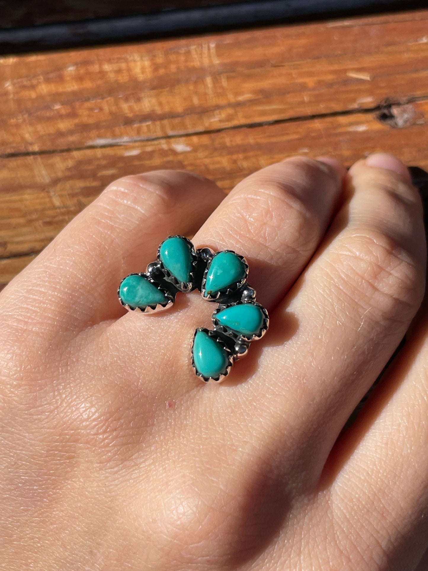 Turquoise Naja Ring Size 6 | 925 Sterling Silver B931