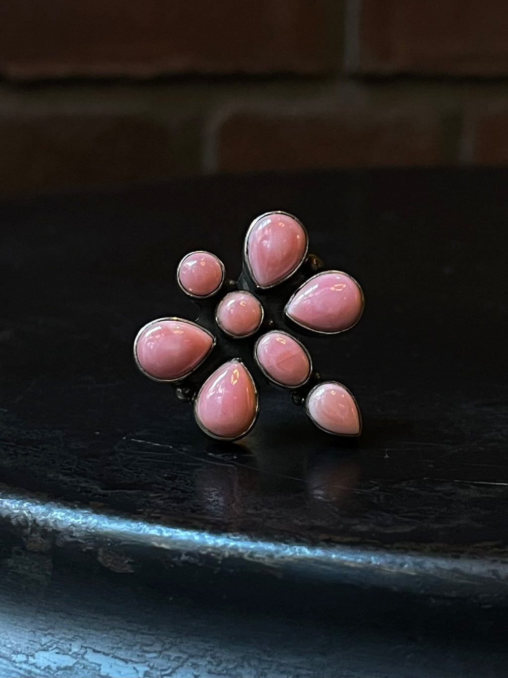 Pink Conch Dragonfly Ring Size 8 | 925 Sterling Silver E420