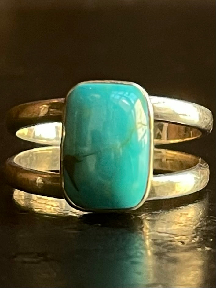 Kingman Turquoise Ring | Sterling Silver | Size 9 G343