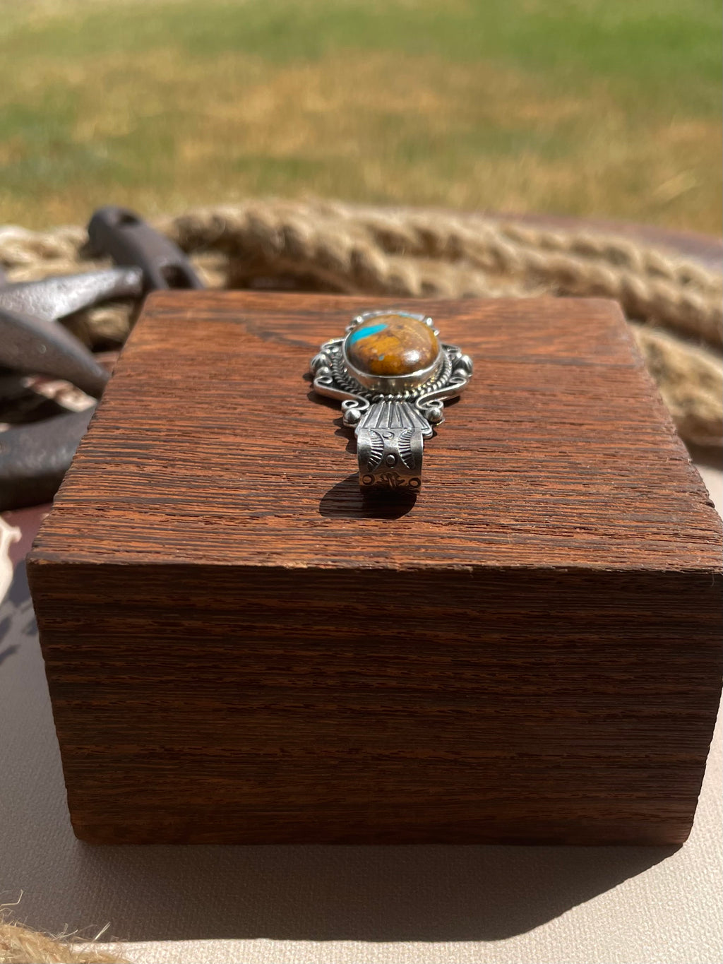 Turquoise Matrix Pendant | 925 Sterling Silver G684