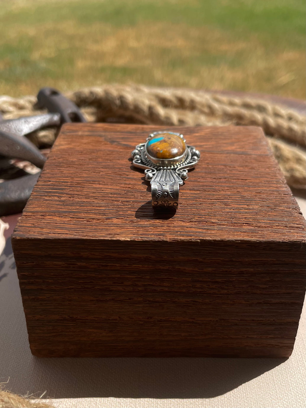 Turquoise Matrix Pendant | 925 Sterling Silver G684