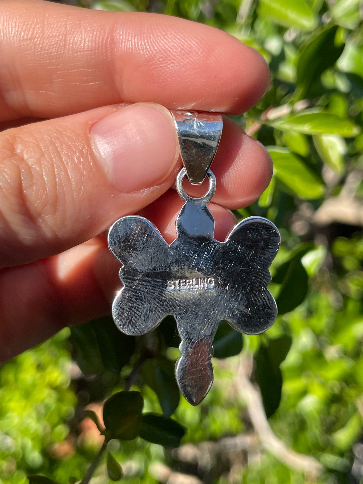 Pink Conch Dragonfly Pendant | Sterling Silver 925 B709