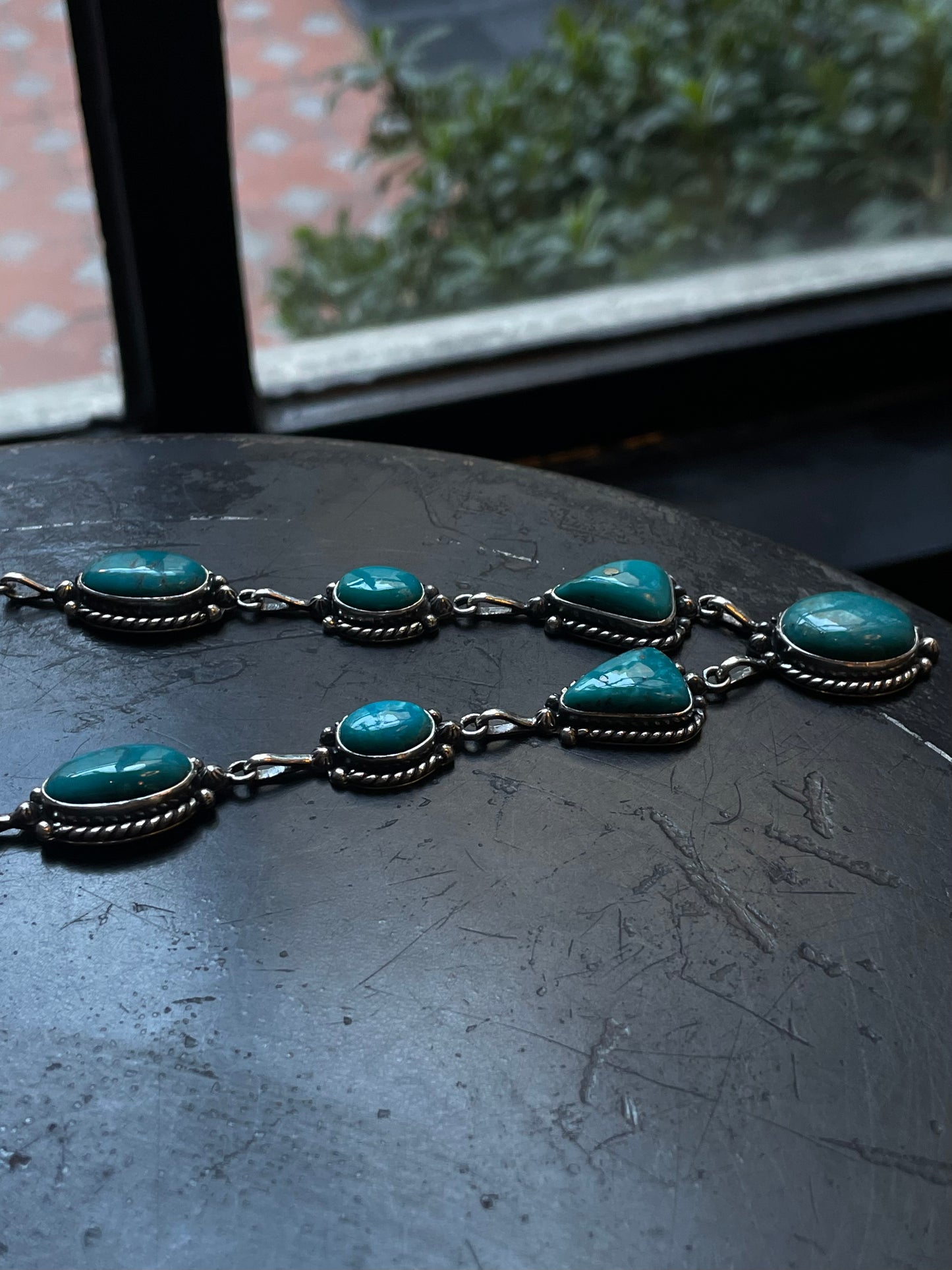 Kingman Turquoise Lariat Necklace | 925 Sterling Silver E352