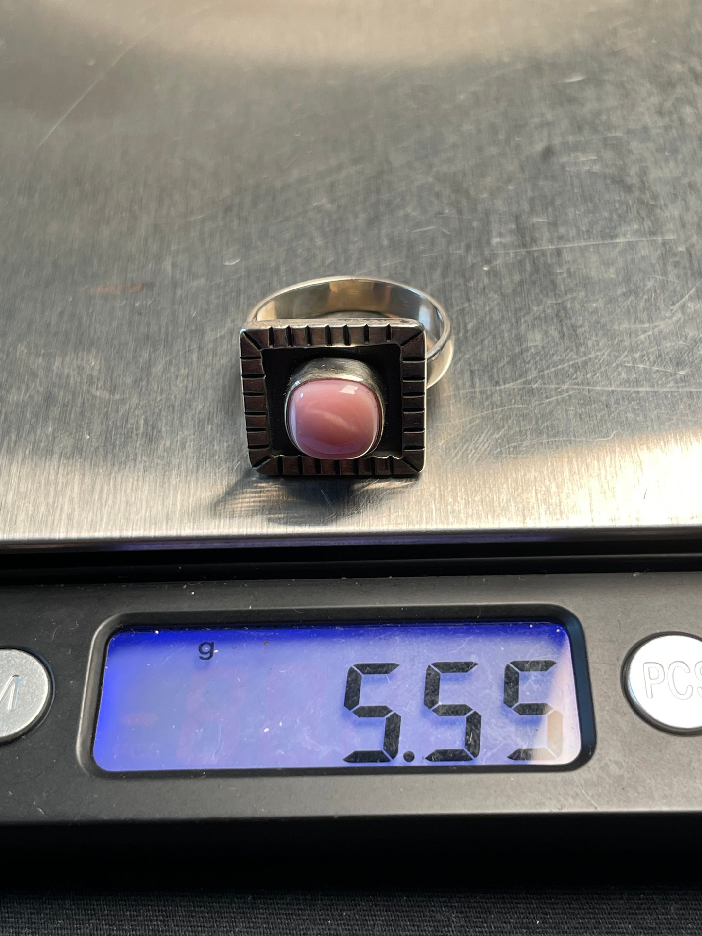 Pink Conch Ring Size 7.5 | 925 Sterling Silver D180