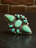 Turquoise Statement Ring Size 7 | Sterling Silver E864