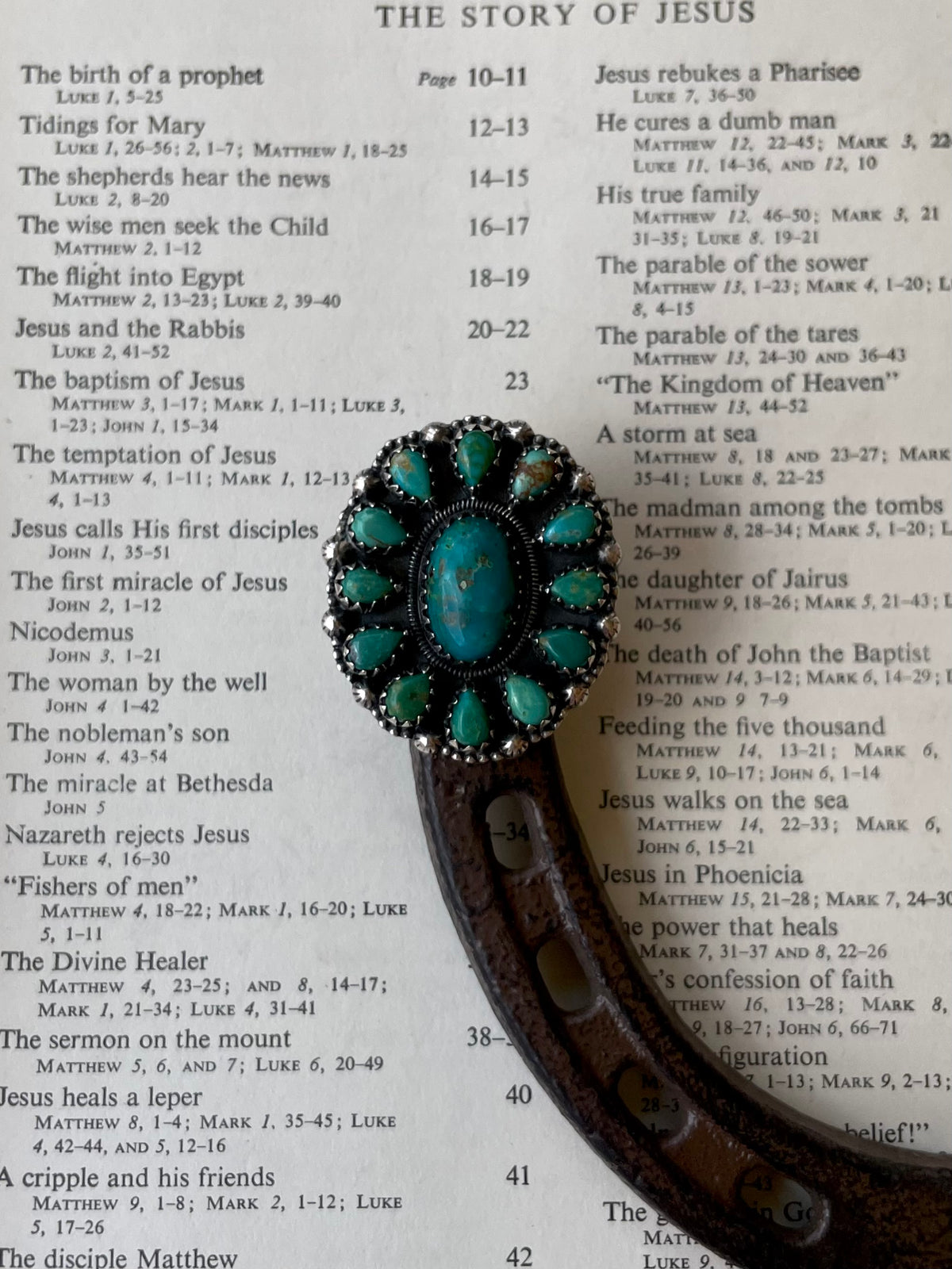 Turquoise Cluster Ring Size 6.25 | 925 Sterling Silver G750