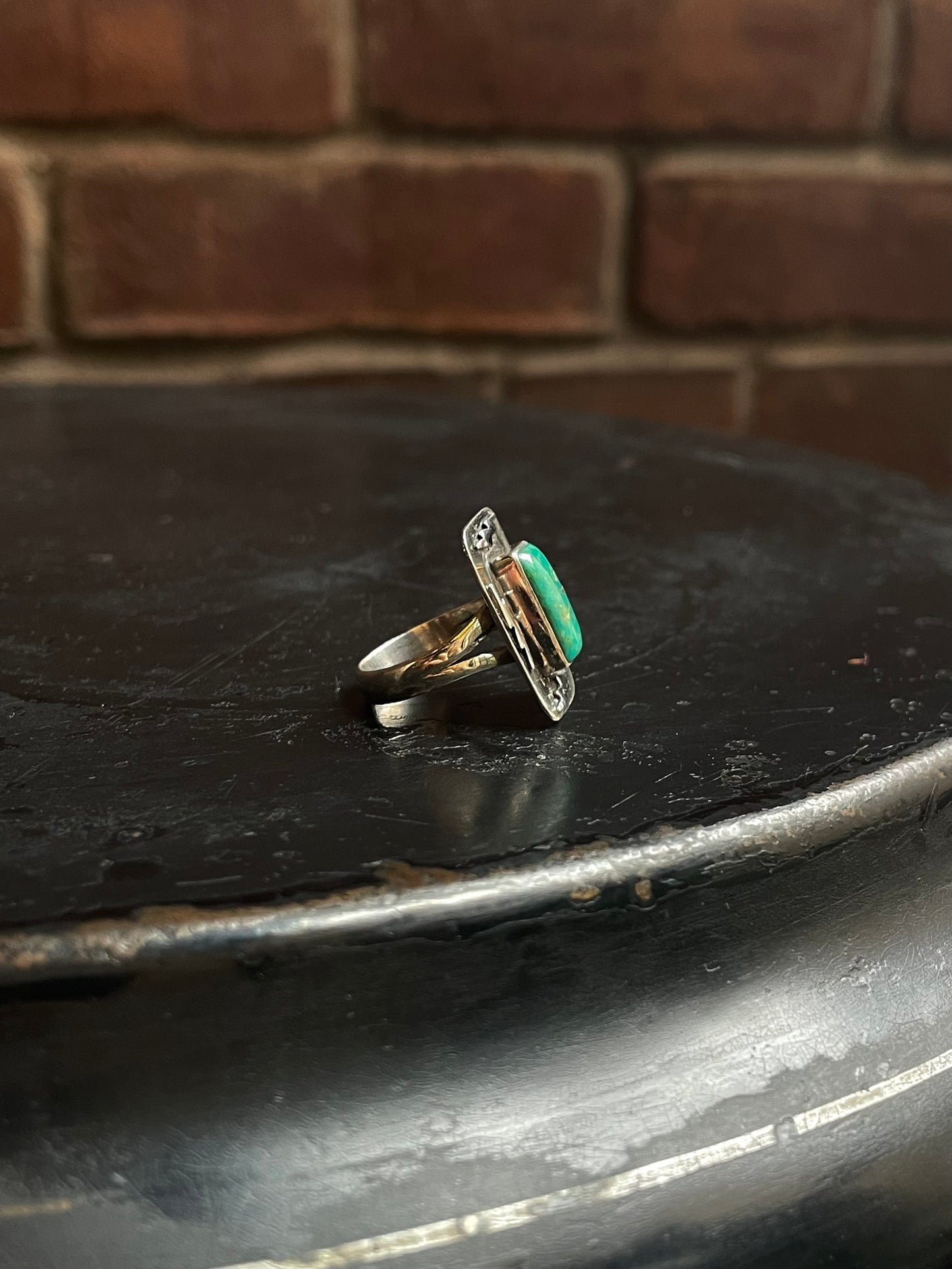 Turquoise Lightning Bolt Ring Size 6 | 925 Sterling Silver C918