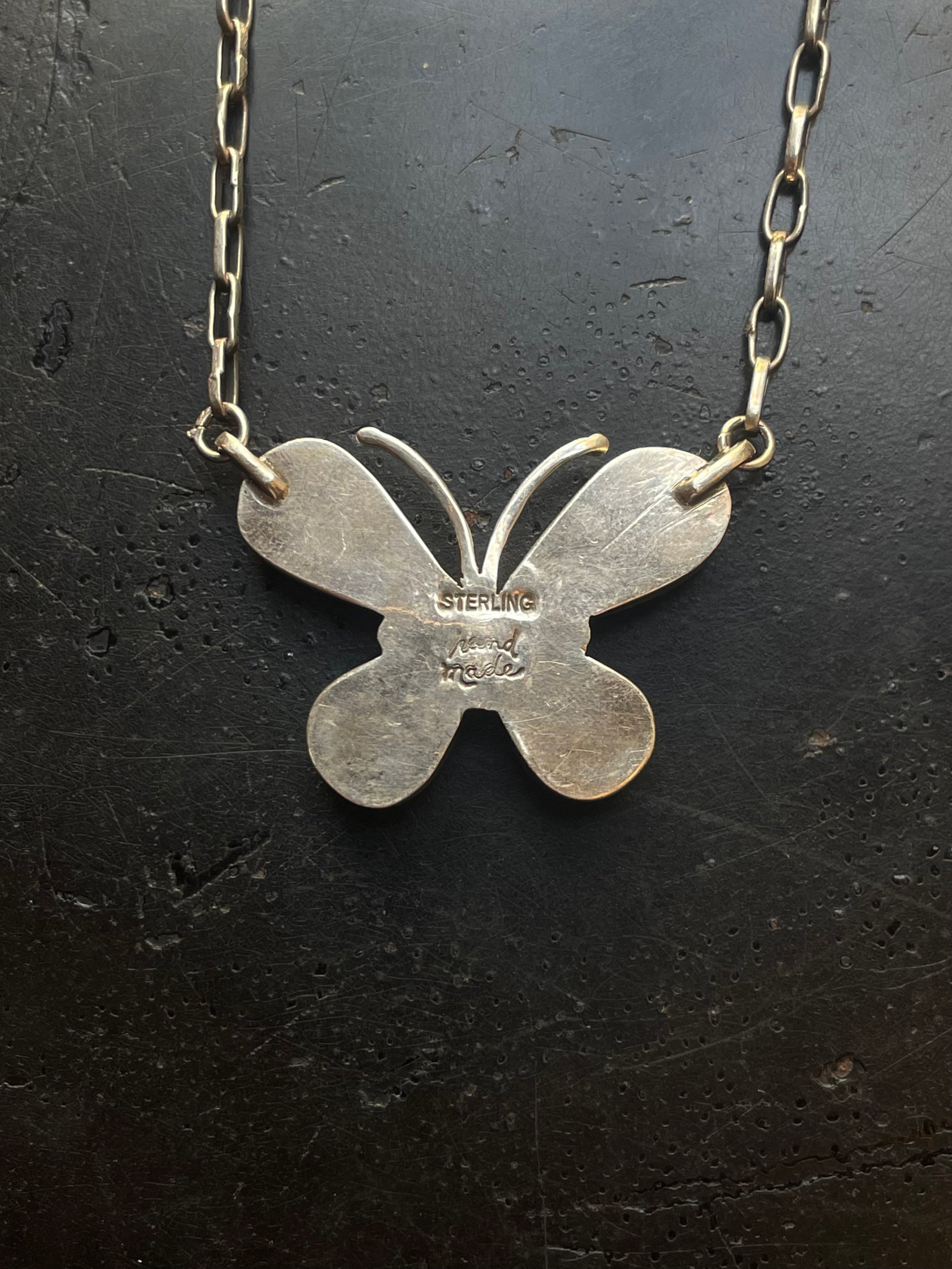 Turquoise Butterfly Necklace | 925 Sterling Silver G601