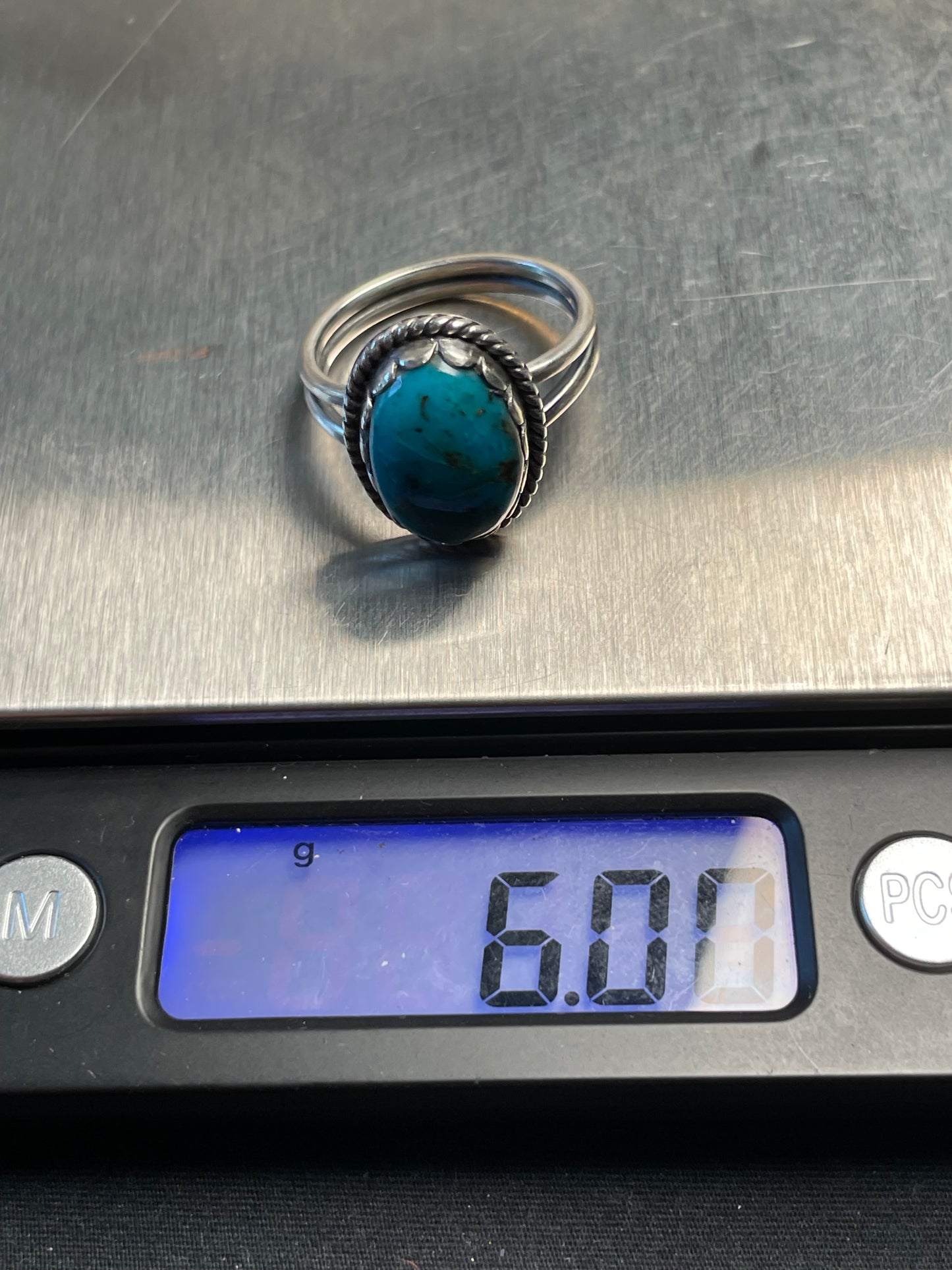 Kingman Turquoise Ring Size 9 | 925 Sterling Silver D183