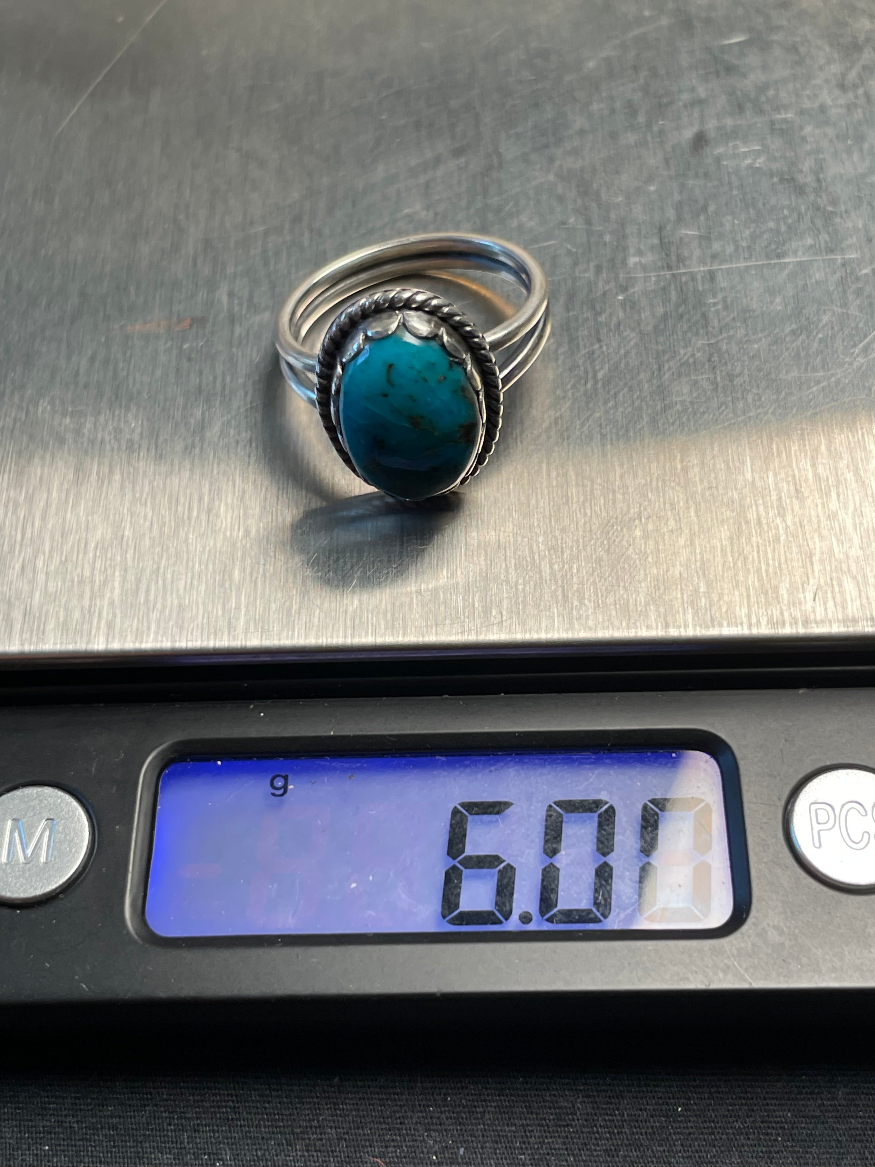 Kingman Turquoise Ring Size 9 | 925 Sterling Silver D183