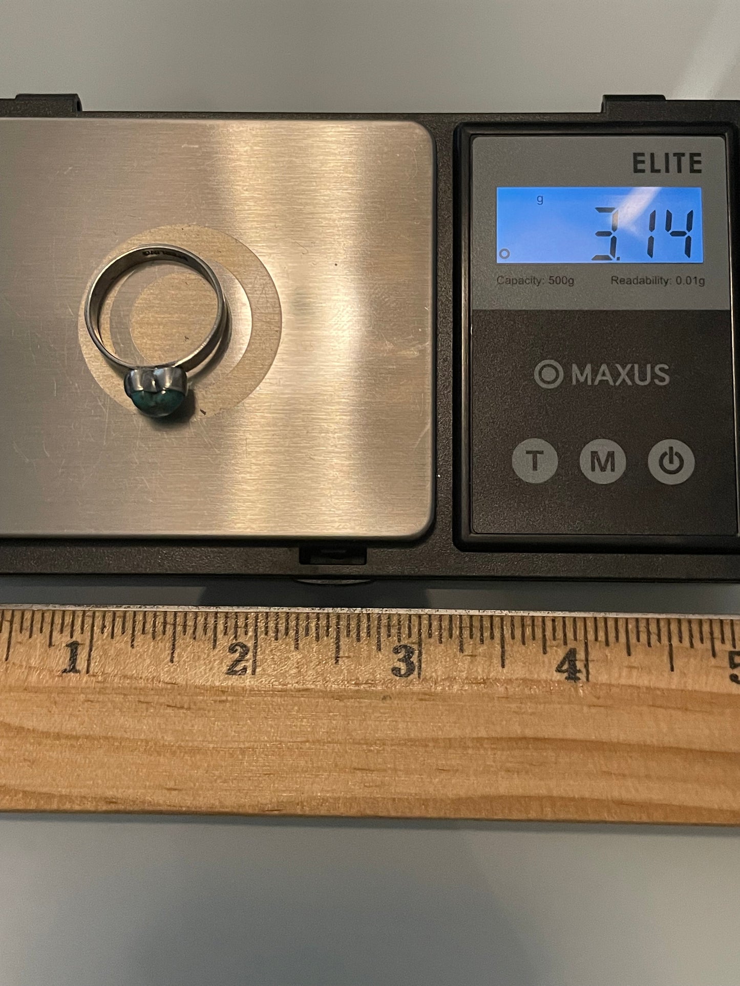 Kingman Turquoise Heart Ring | Sterling Silver | Size 8 G371