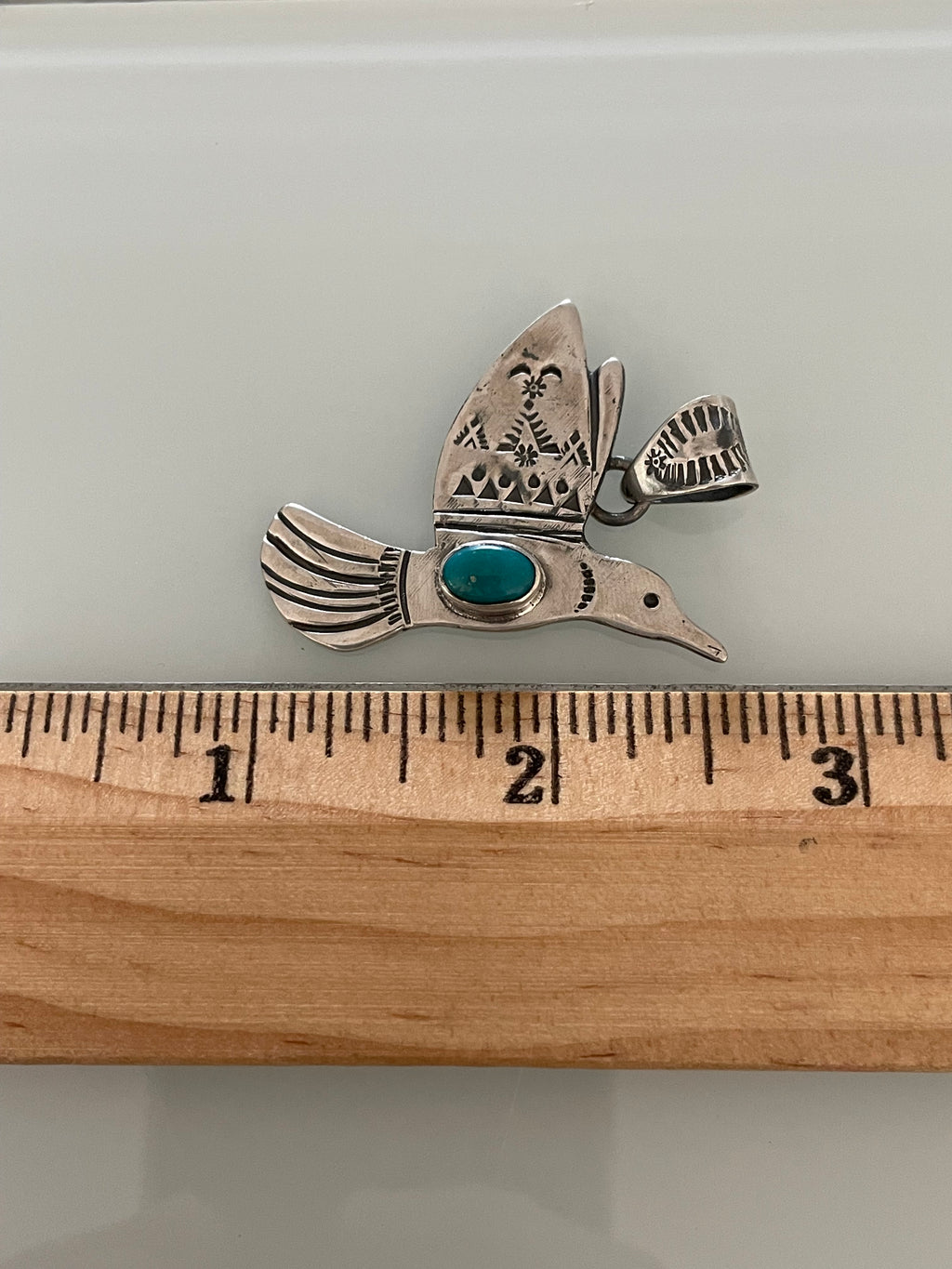 Turquoise Hummingbird Pendant | 925 Sterling Silver E265