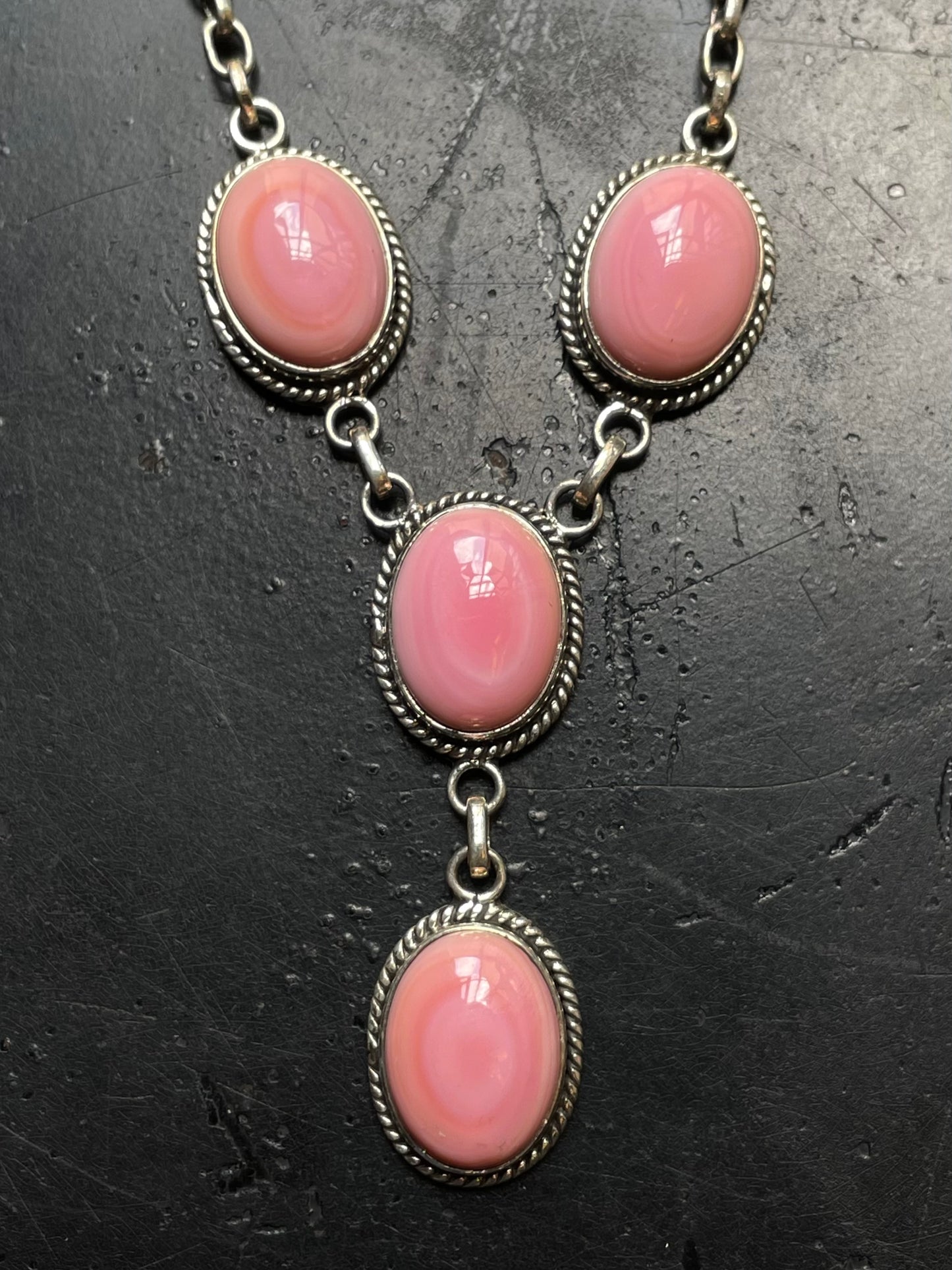 Pink Conch Necklace | 925 Sterling Silver E977