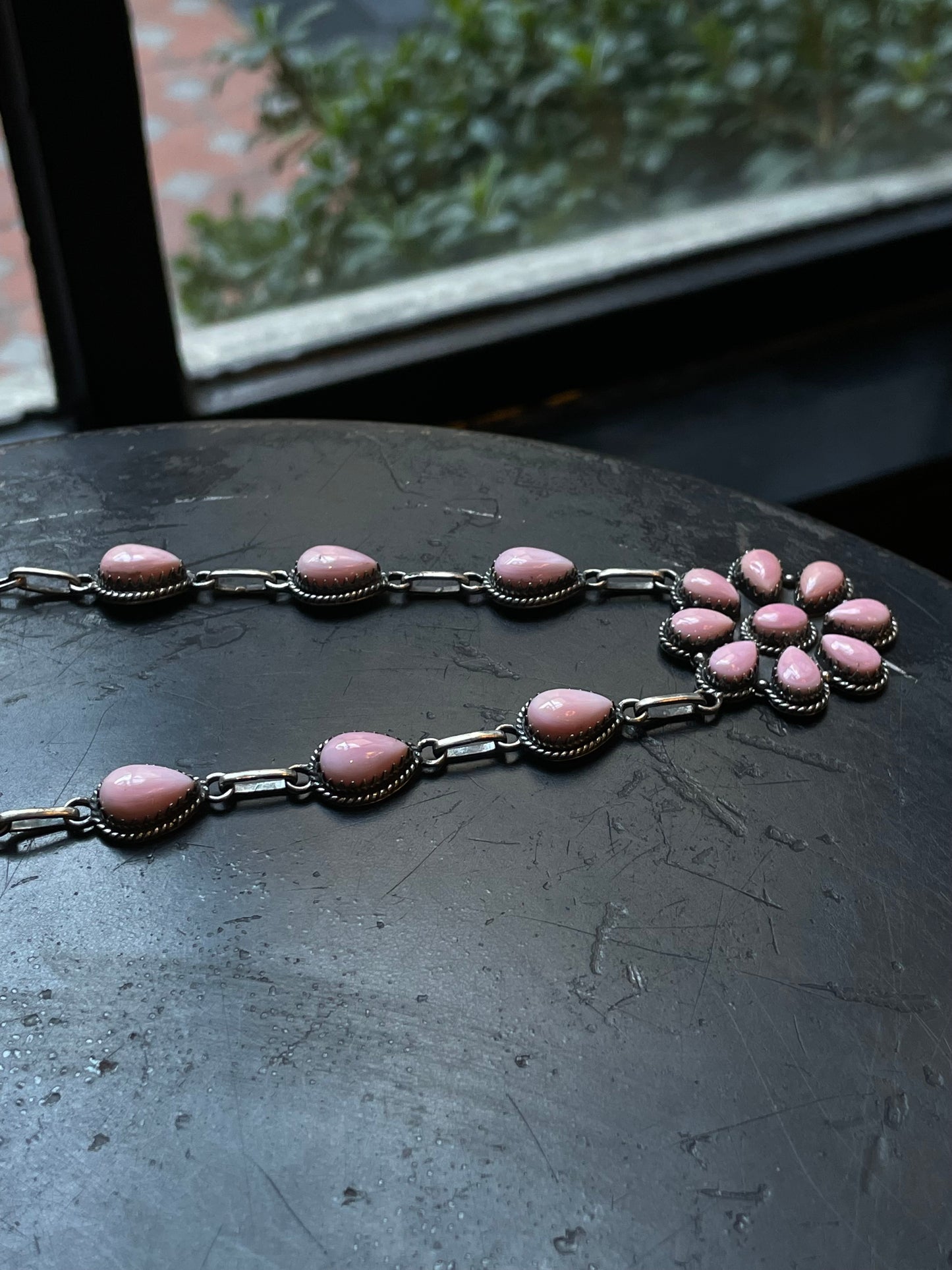 Pink Conch Flower Necklace | 925 Sterling Silver E336