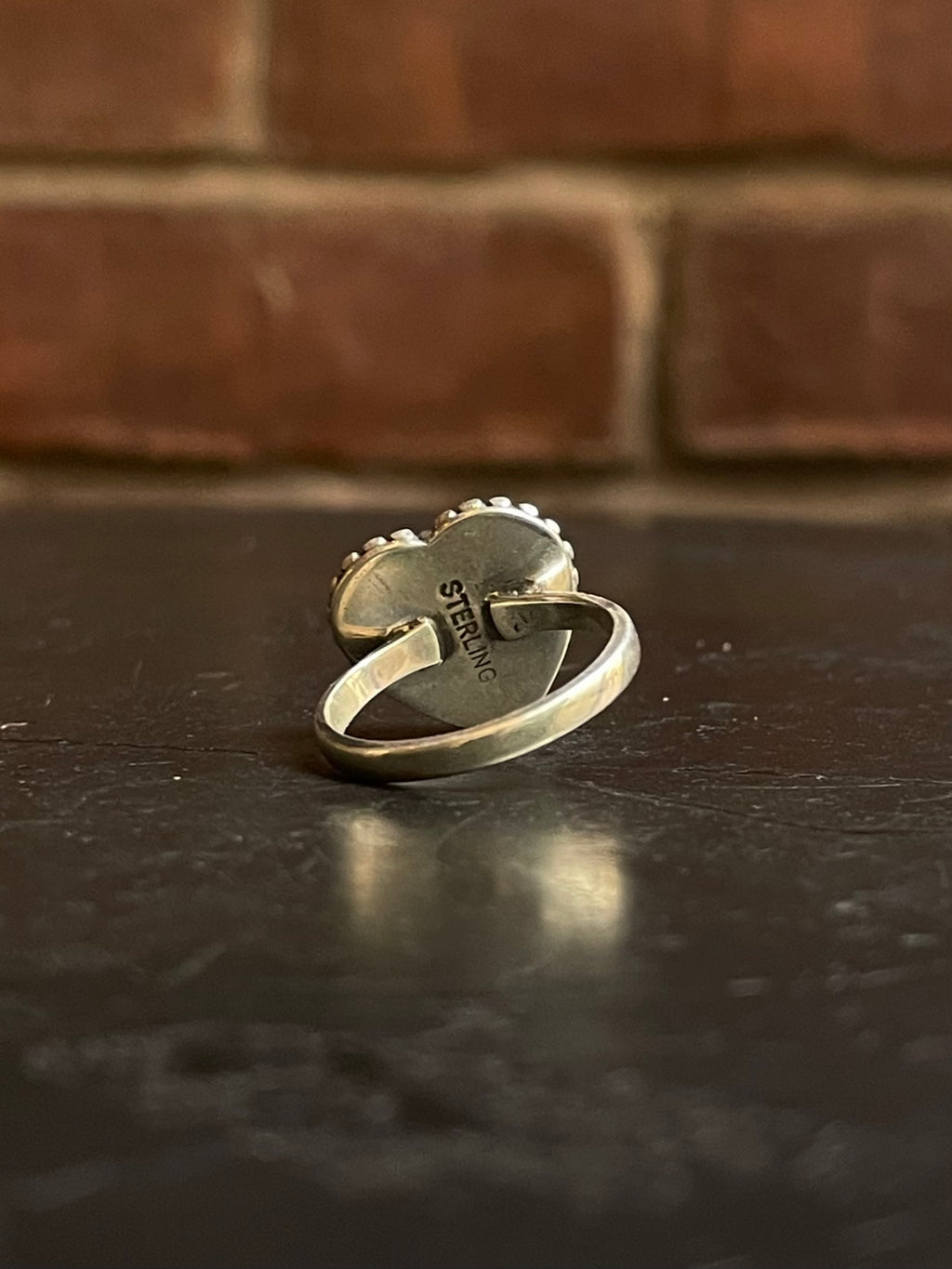 Turquoise Heart Ring Size 6.75 | 925 Sterling Silver G283