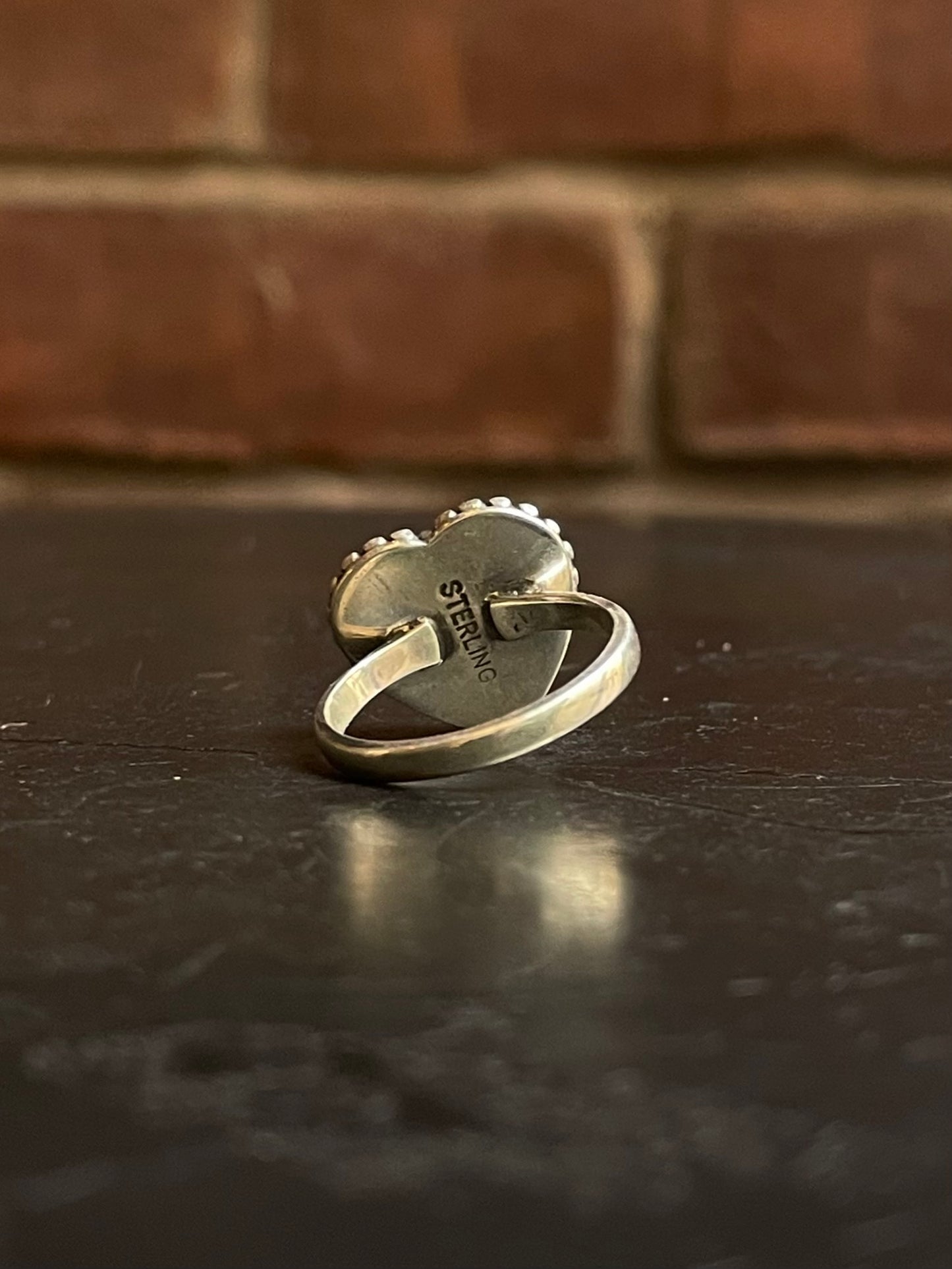 Turquoise Heart Ring Size 6.75 | 925 Sterling Silver G283