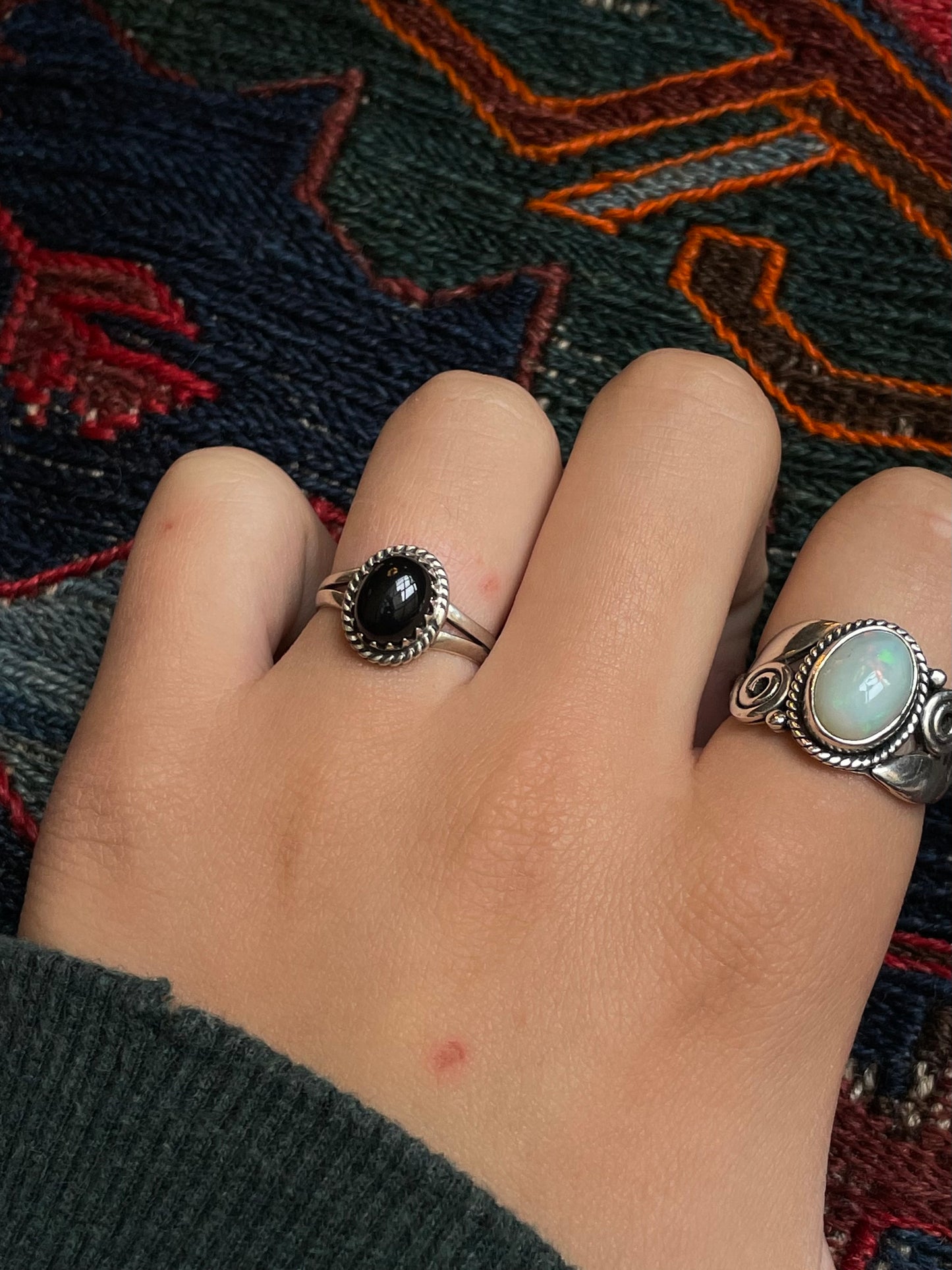 Black Onyx Ring | Sterling Silver | Size 7 G330