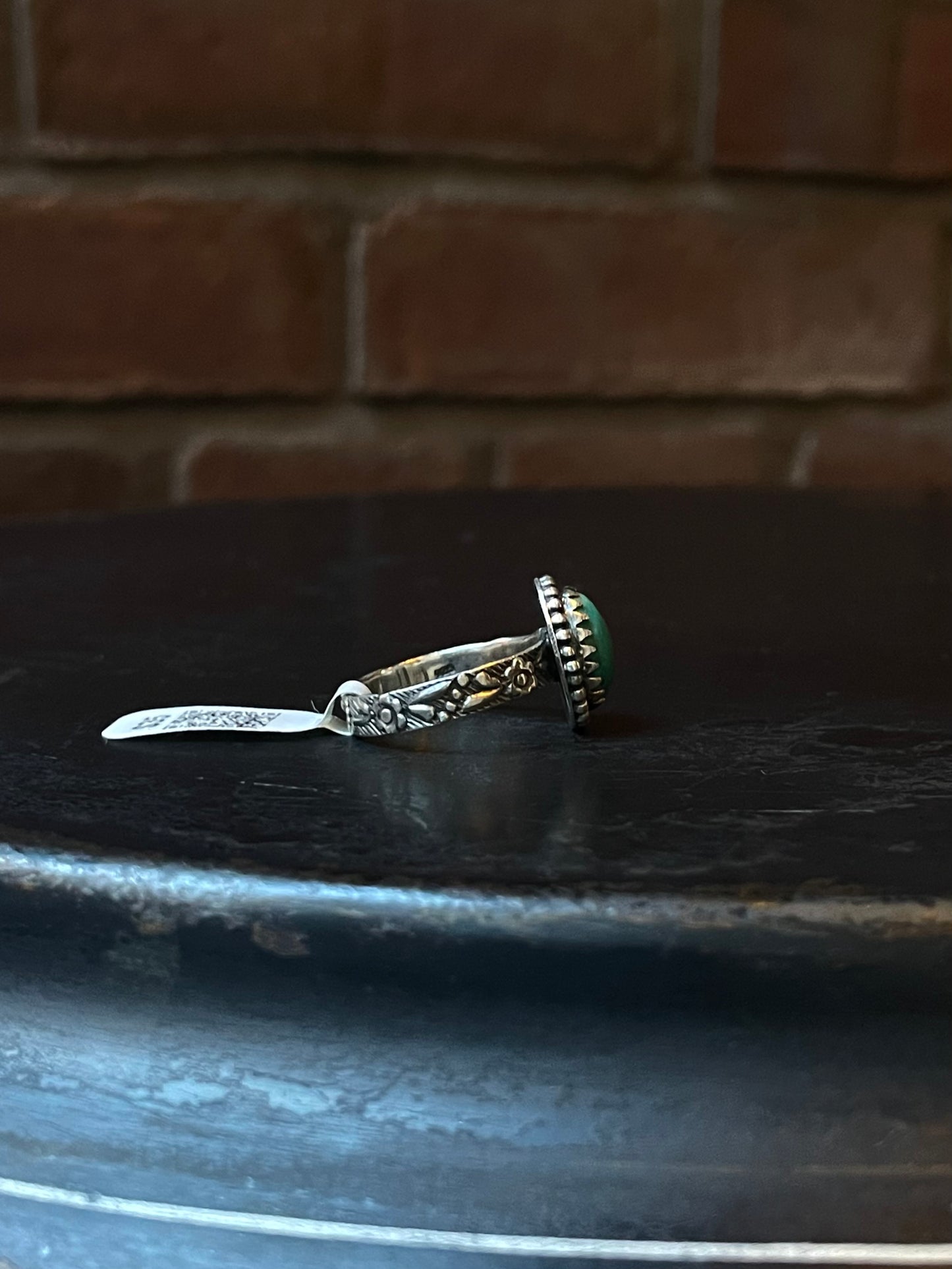 Kingman Turquoise Oval Ring | Sterling Silver | Size 8 | A258