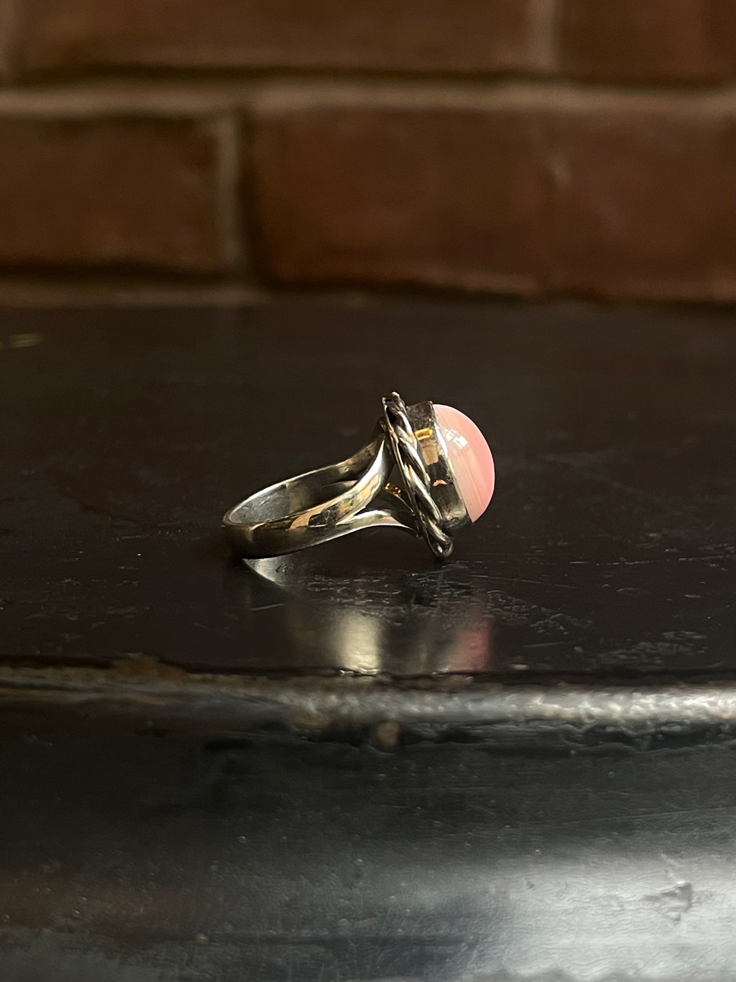 Pink Conch Ring Size 6 | 925 Sterling Silver G127