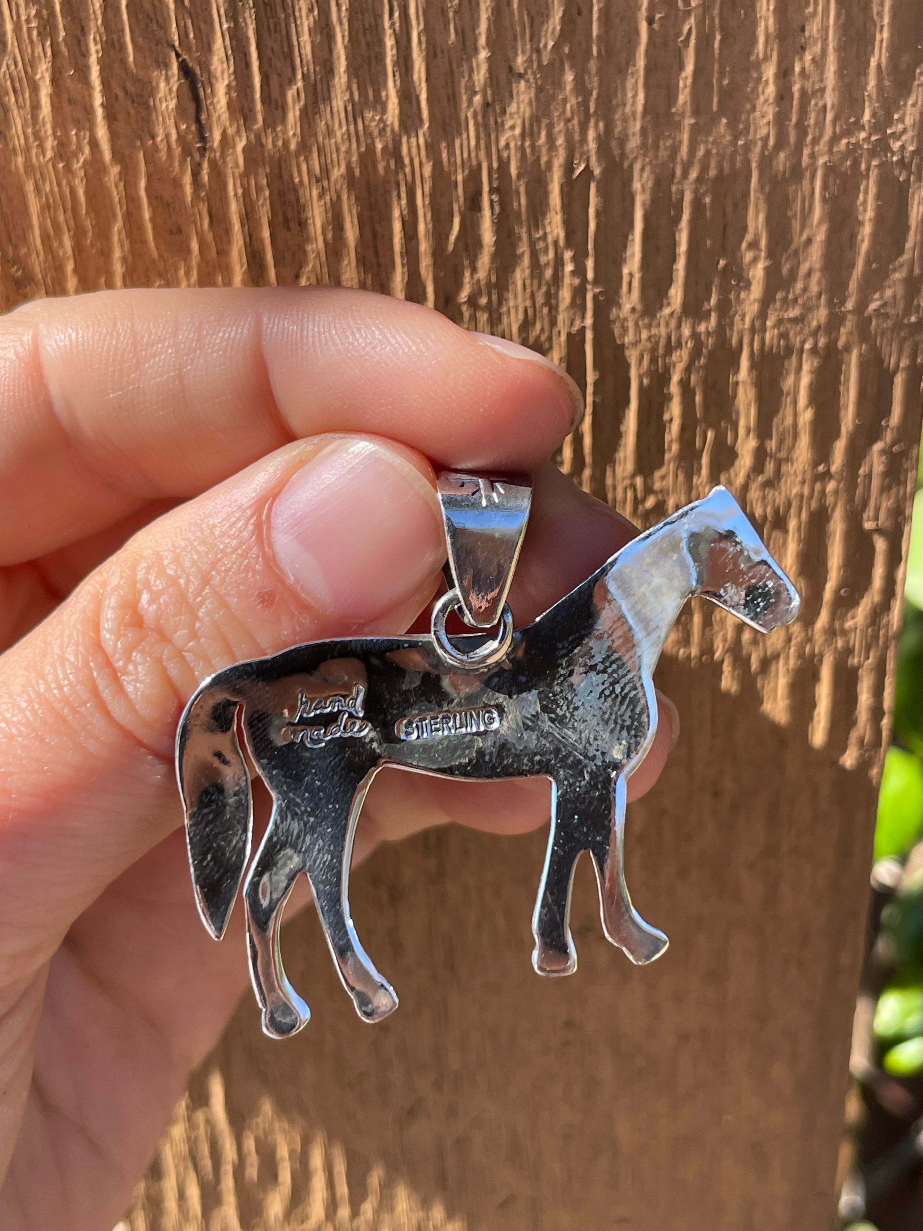 Spiny Oyster Horse Pendant | 925 Sterling Silver B915