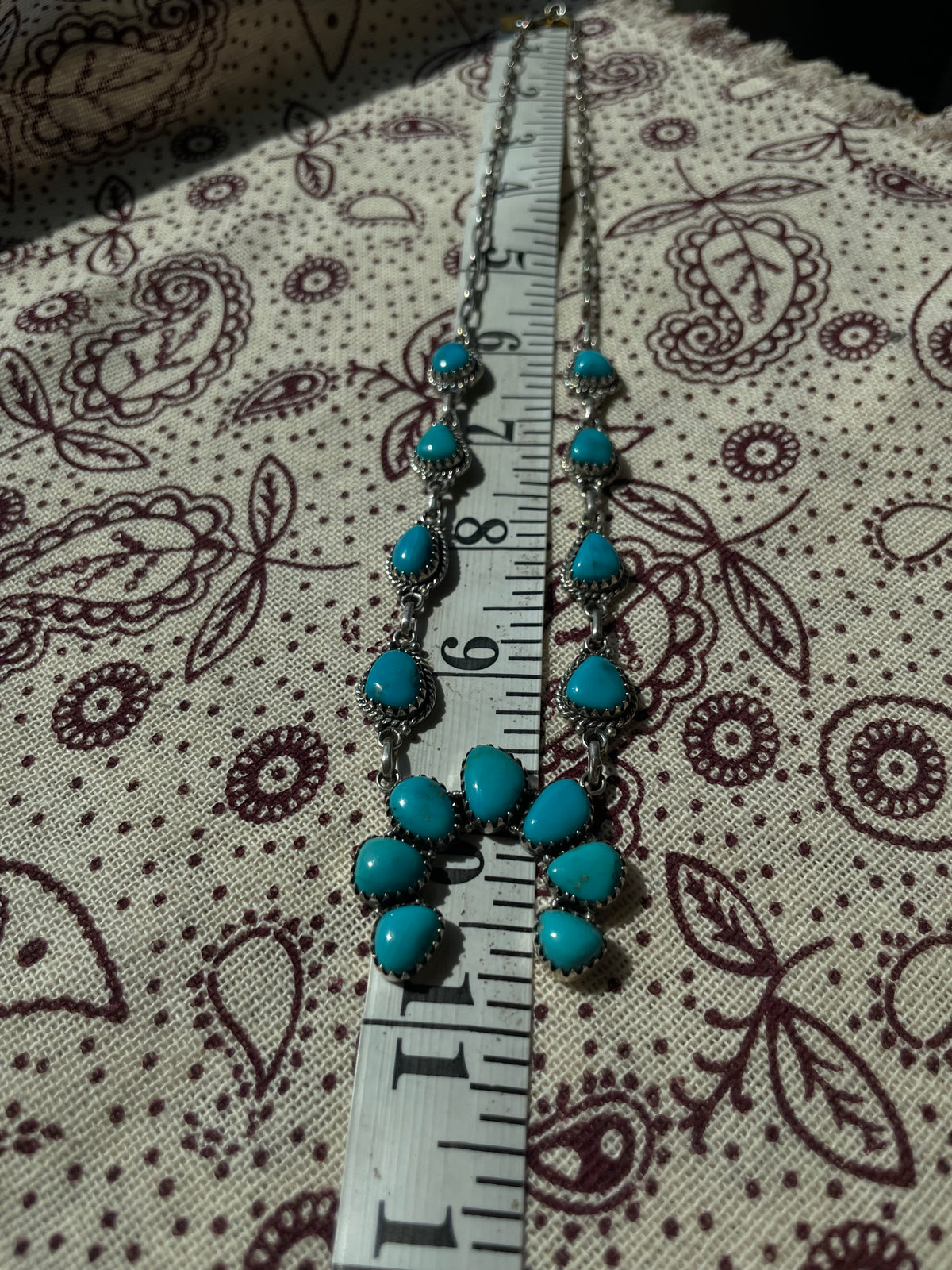 Kingman Turquoise Naja Necklace | 925 Sterling Silver G399