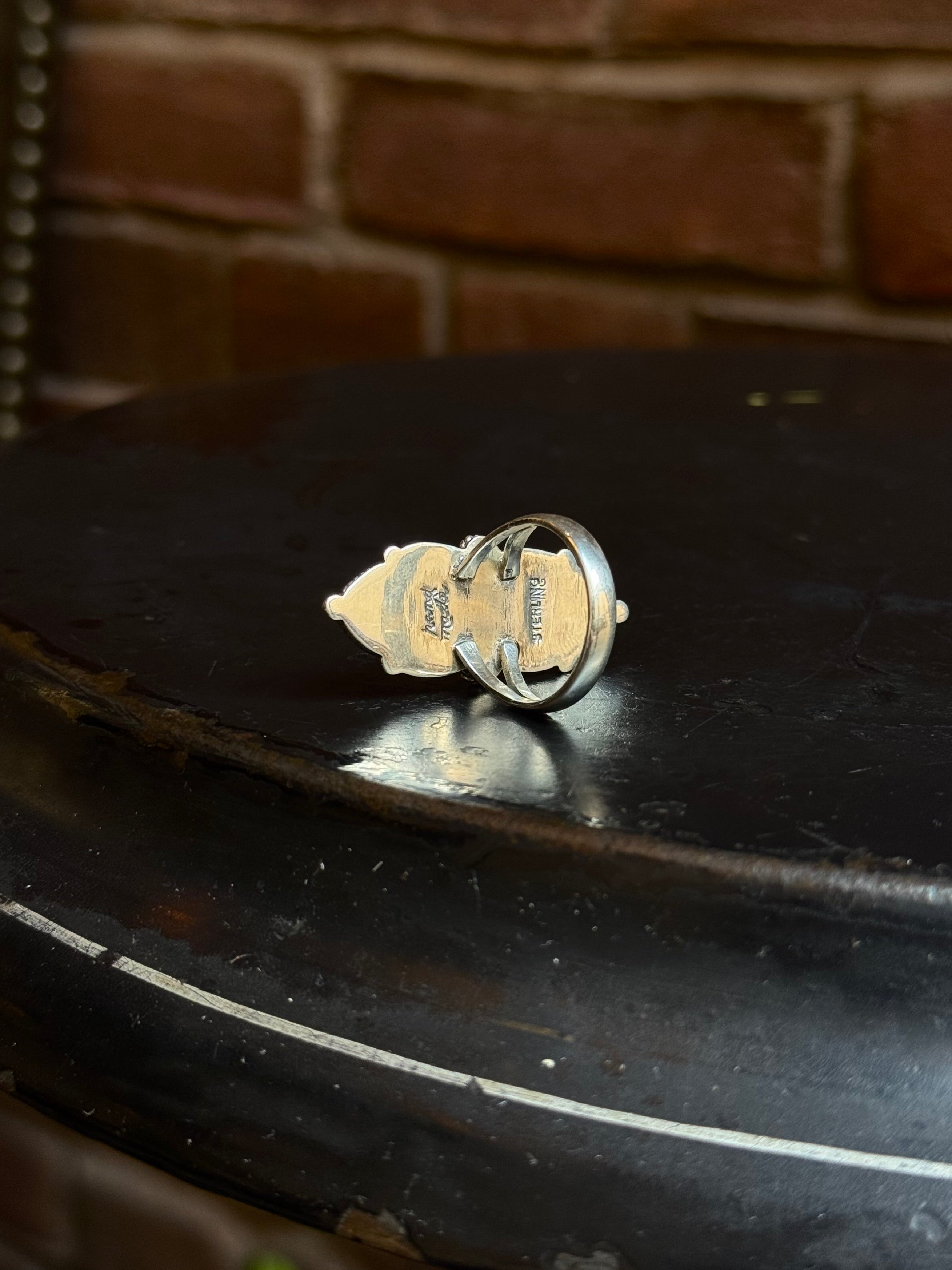 Spiny Oyster Flower Ring | Sterling Silver | Size 8.5 | A906