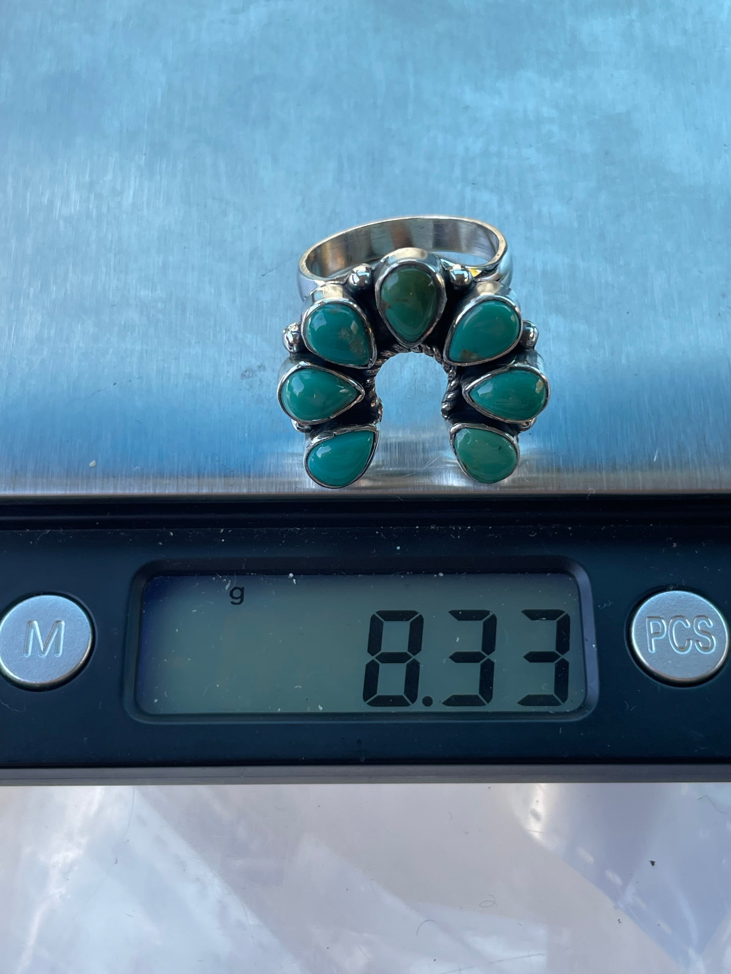 Turquoise Naja Ring | Sterling Silver 925 Size 8 C716