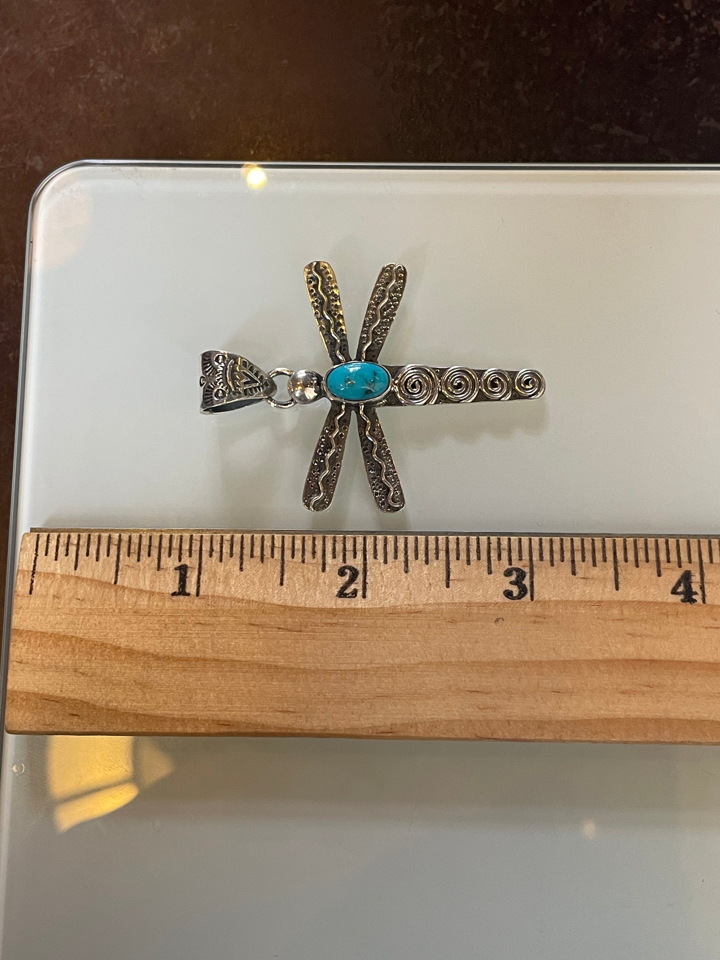 Turquoise Dragonfly Pendant | Sterling Silver 925 C651