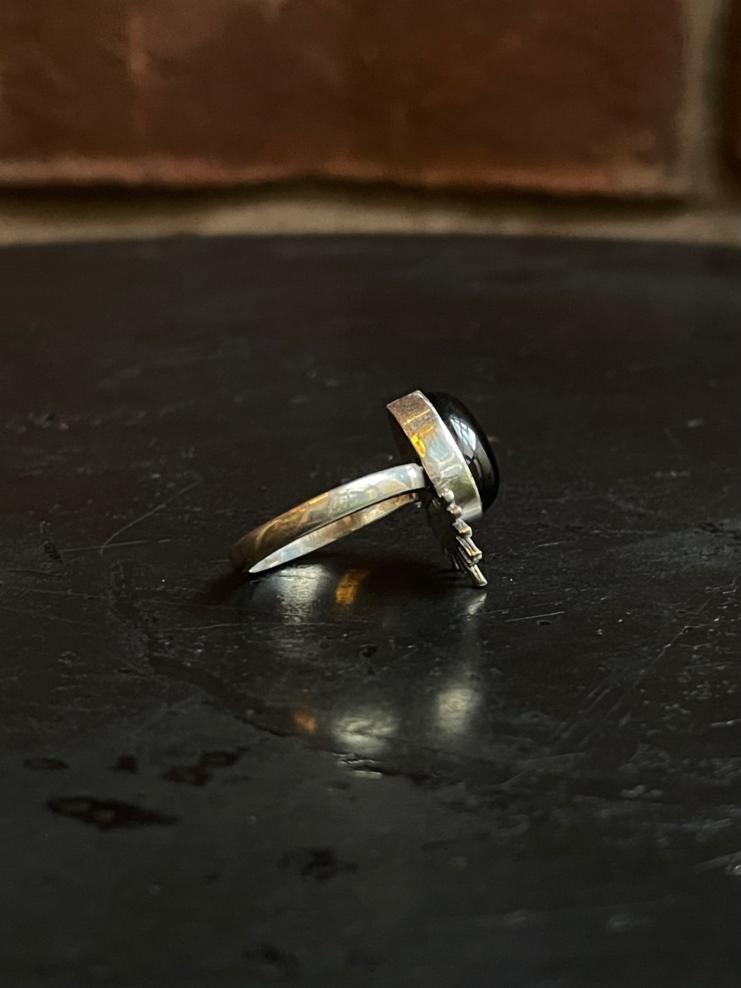 Black Onyx Ring | Sterling Silver | Size 6 G328