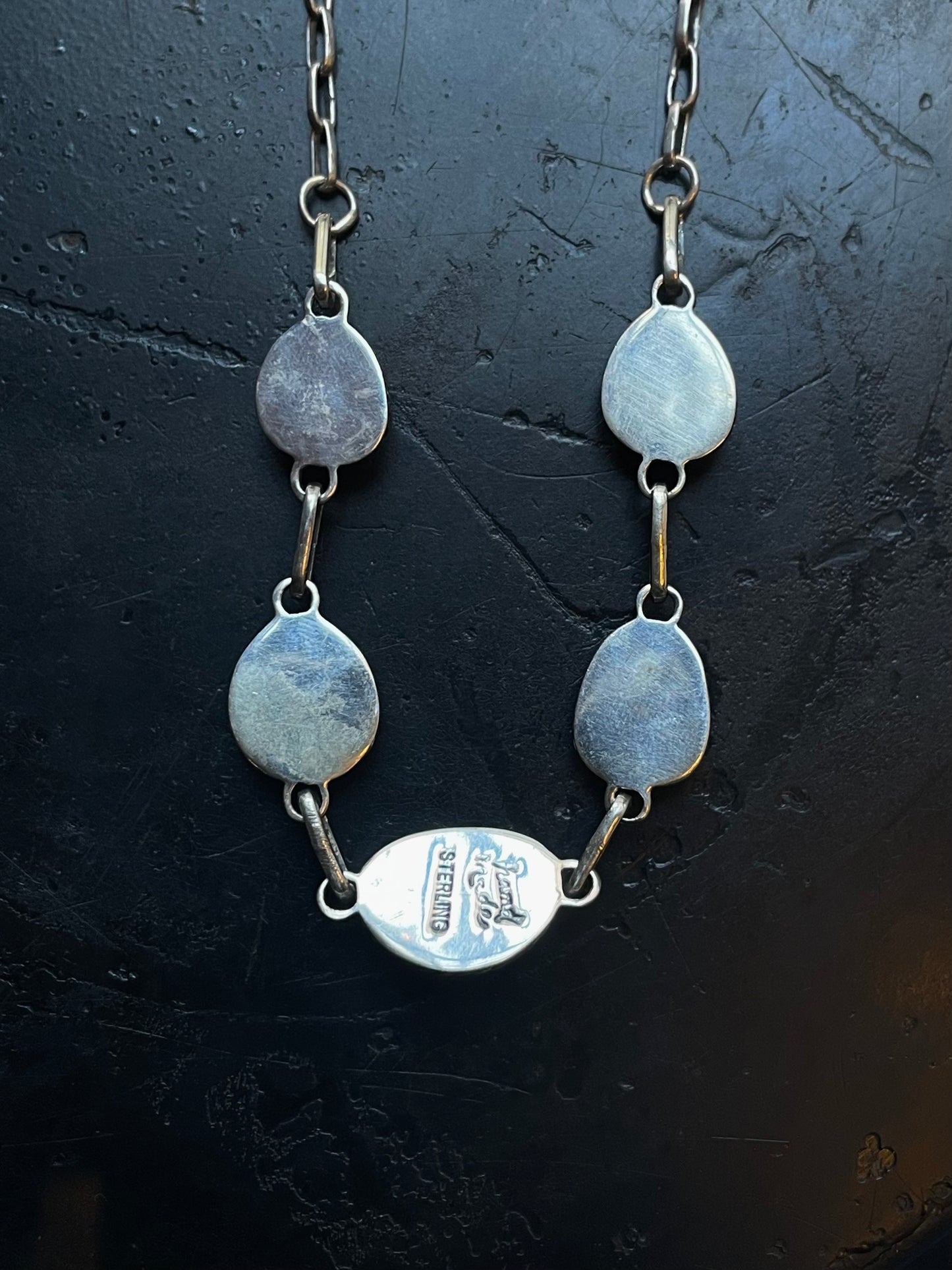 Kingman Turquoise Station Necklace | 925 Sterling Silver E620