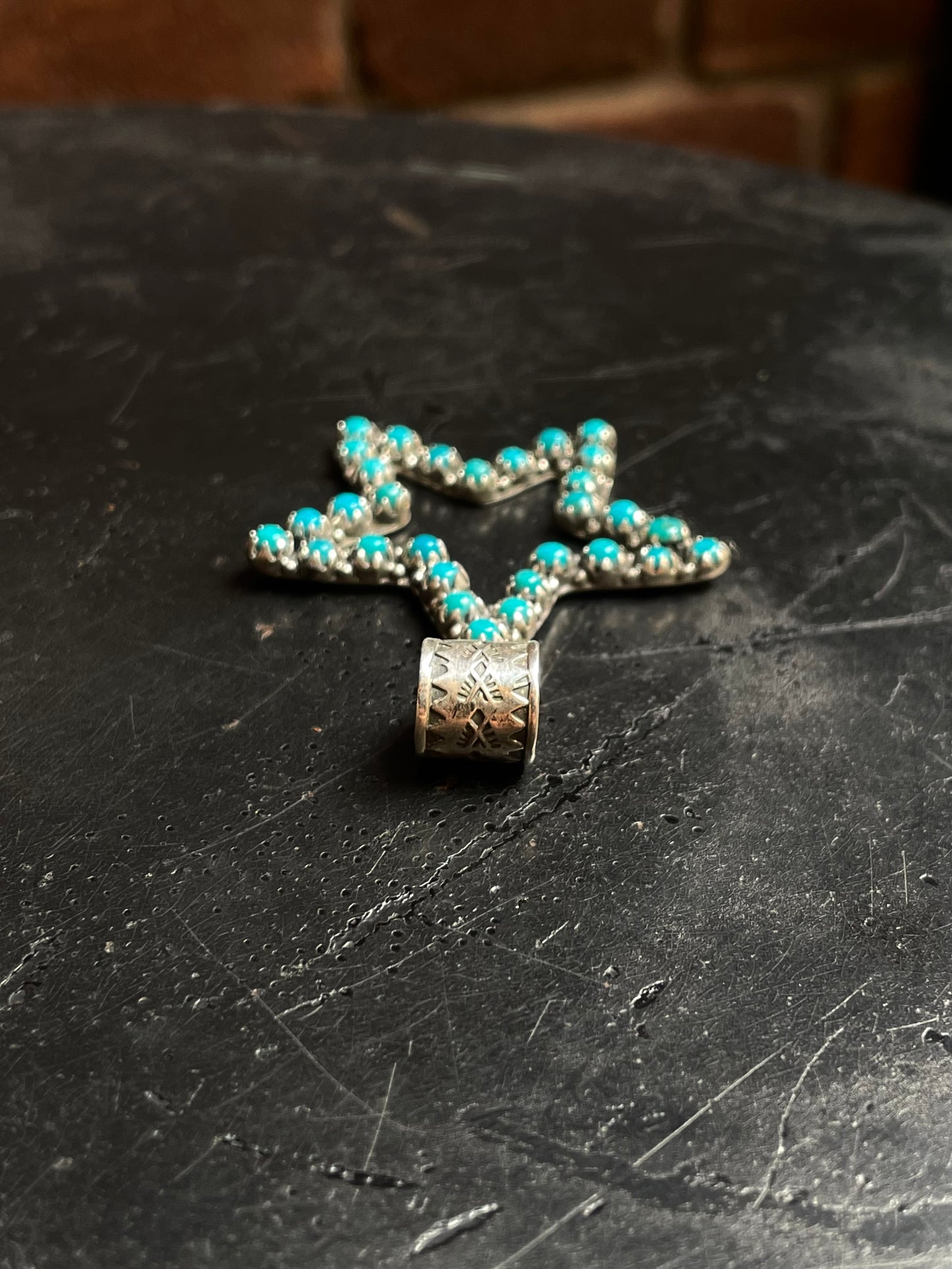 Kingman Turquoise Star Pendant | 925 Sterling Silver C989