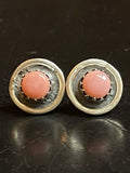 Pink Conch Stud Earrings | 925 Sterling Silver G181