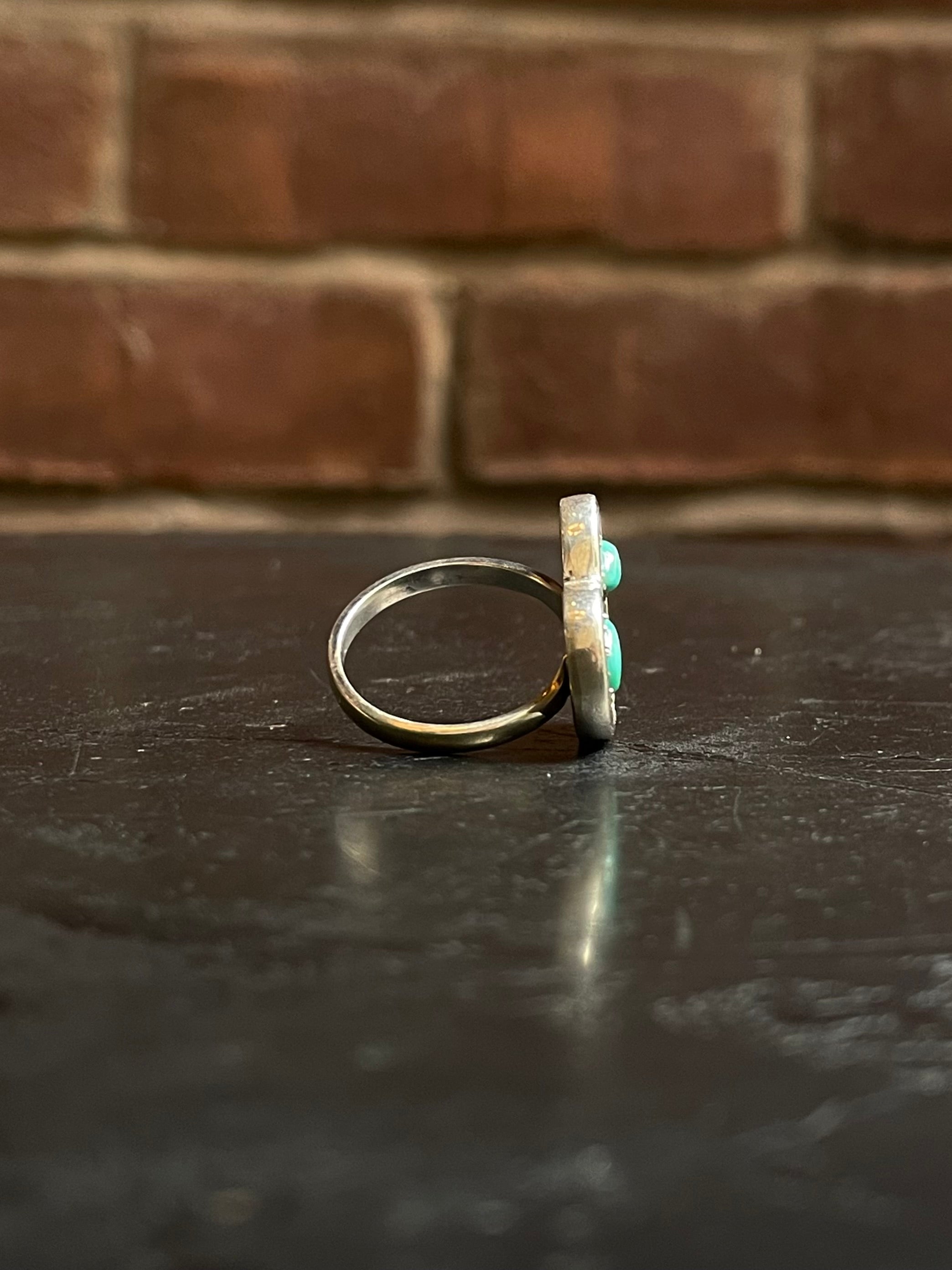 Turquoise Heart Ring Size 6.75 | 925 Sterling Silver G293