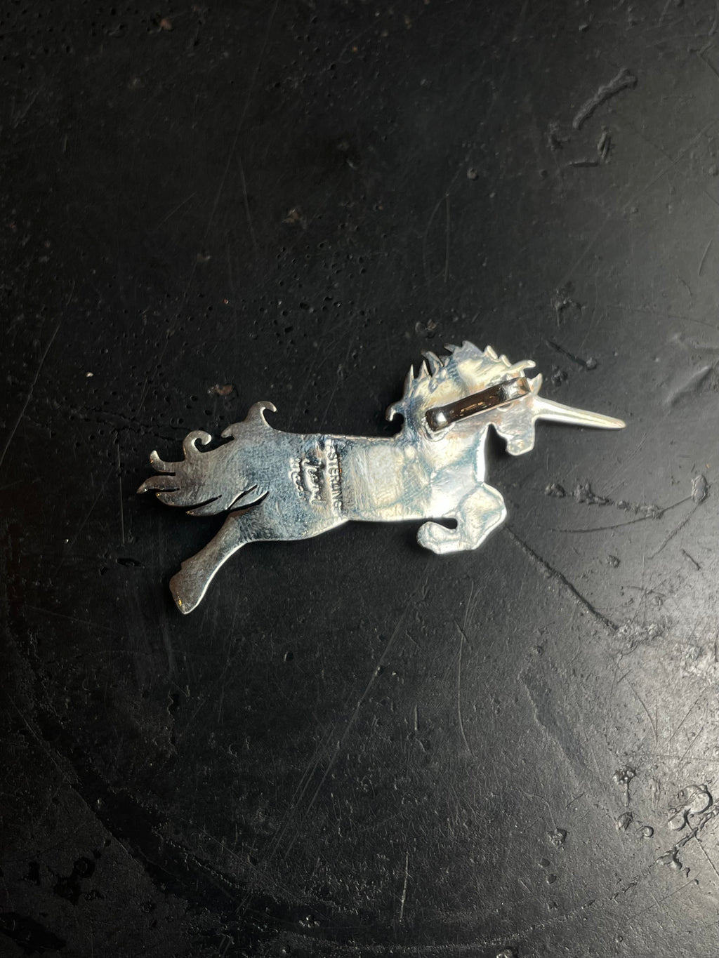 Kingman Turquoise Unicorn Pendant | 925 Sterling Silver E224