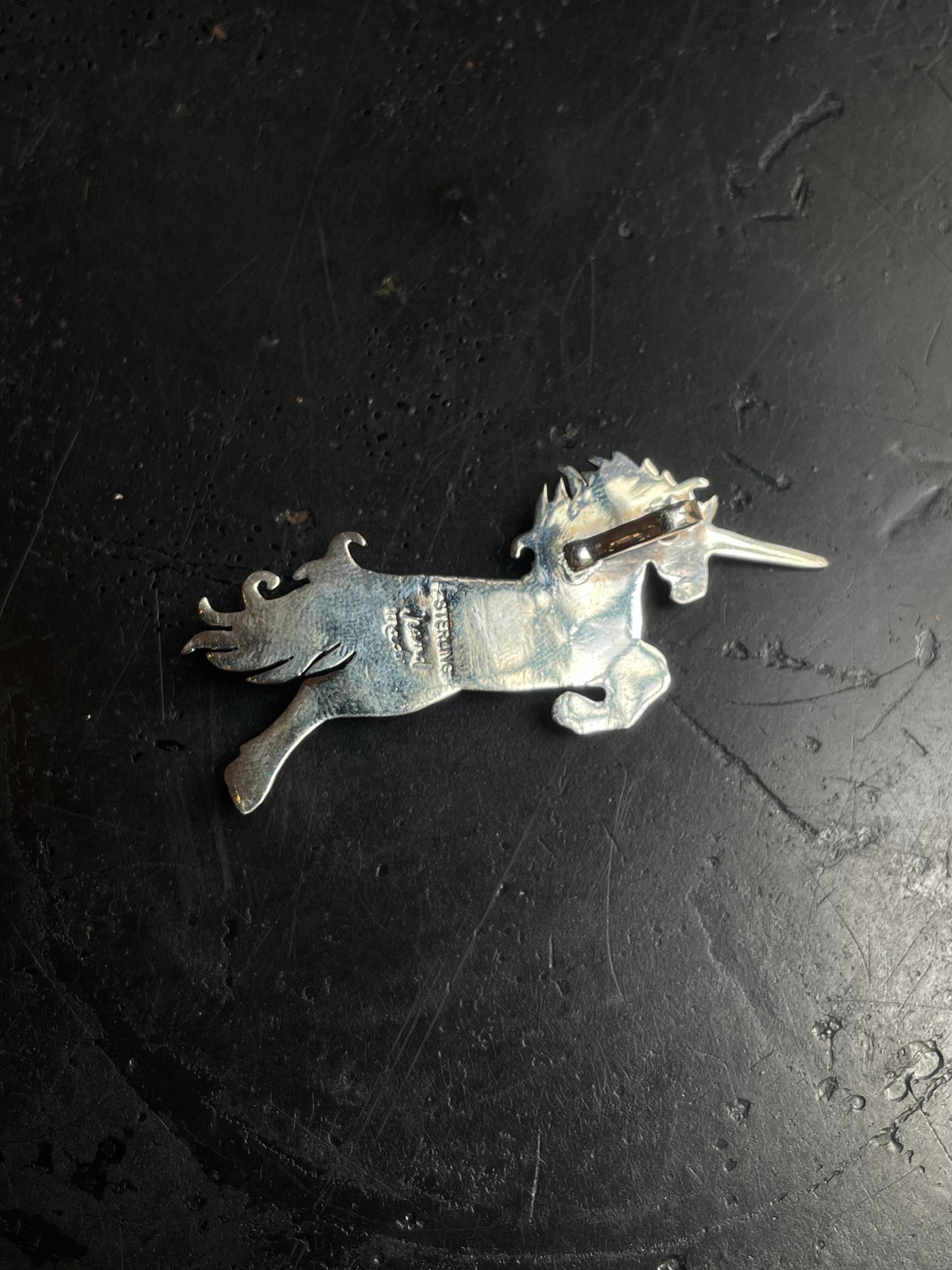 Kingman Turquoise Unicorn Pendant | 925 Sterling Silver E224