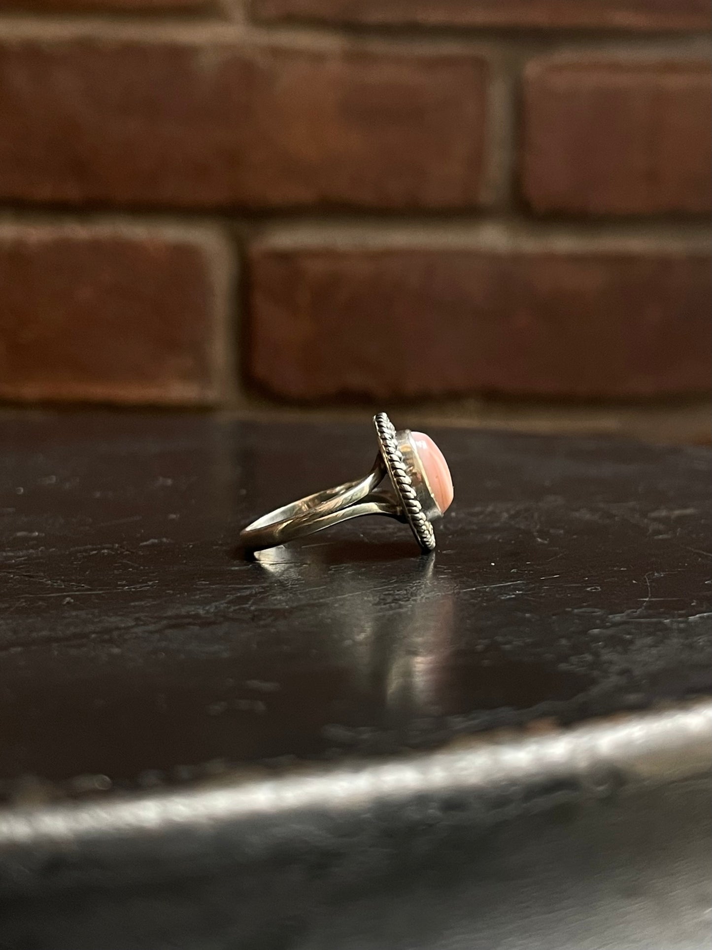 Pink Conch Ring Size 6.75 | 925 Sterling Silver E754