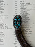 Turquoise Cluster Ring Size 9 | 925 Sterling Silver G754