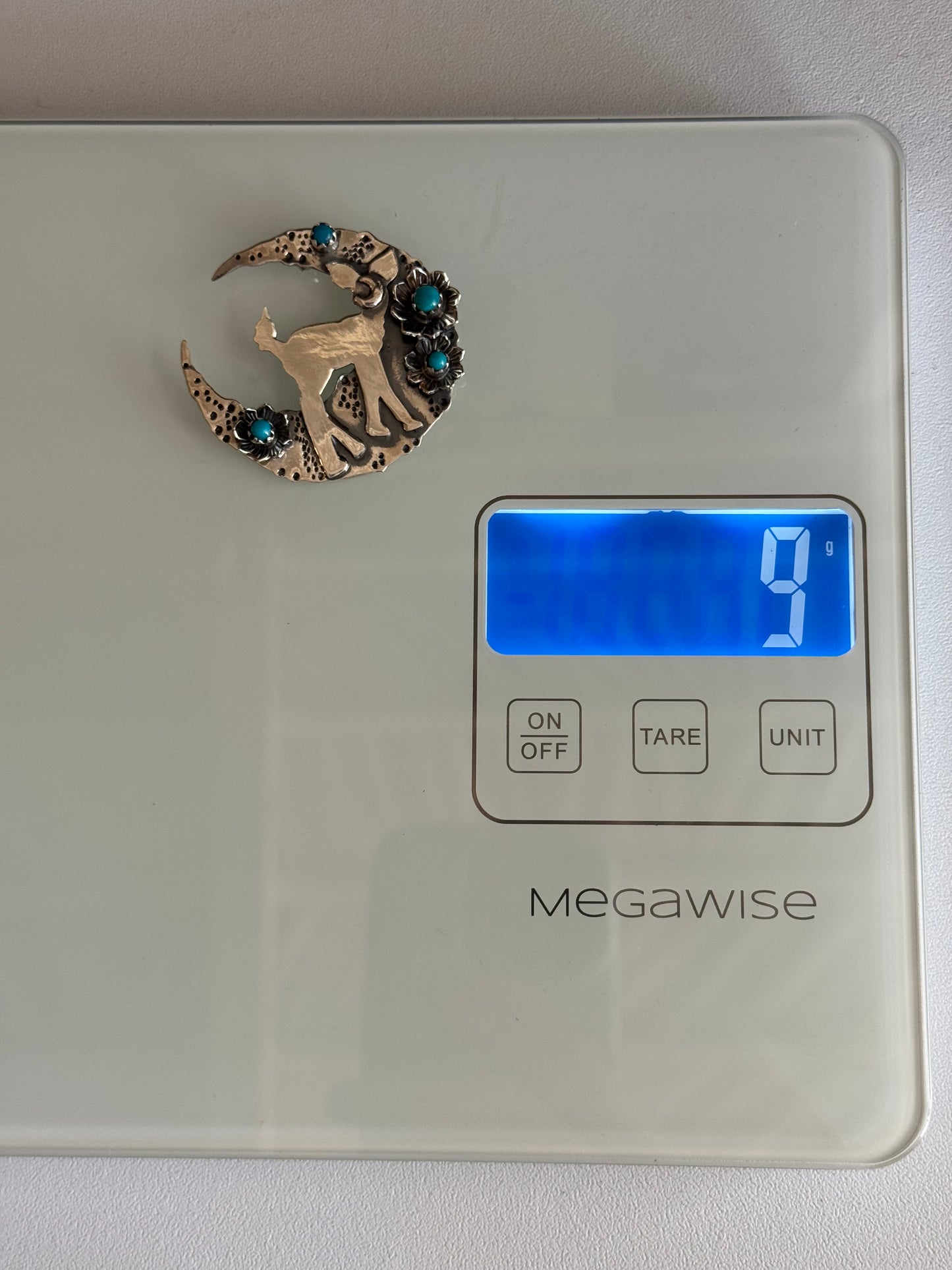 Kingman Turquoise Animal Pendant | Sterling Silver | A812