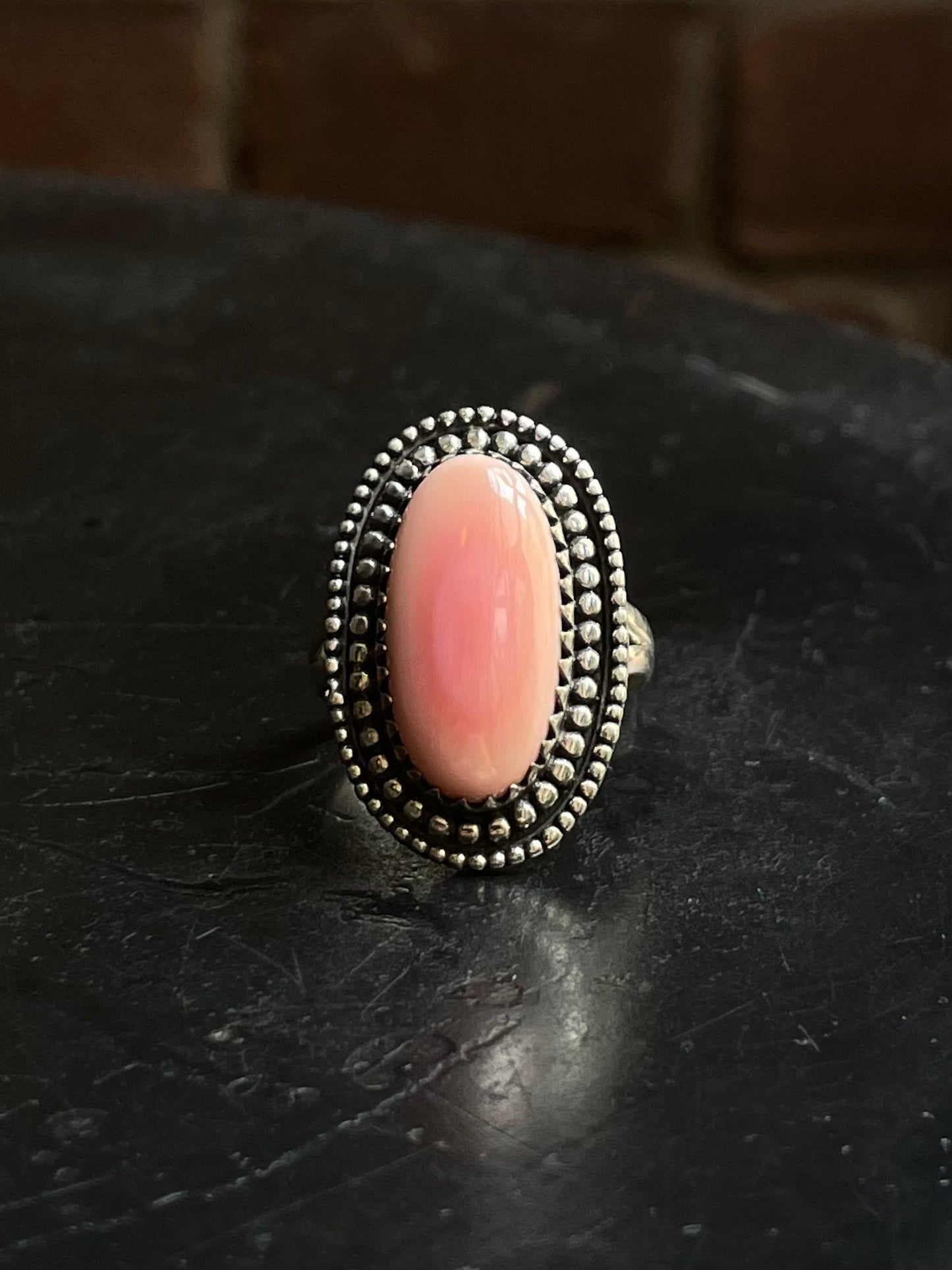 Pink Conch Ring | 925 Sterling Silver | Size 9 E321