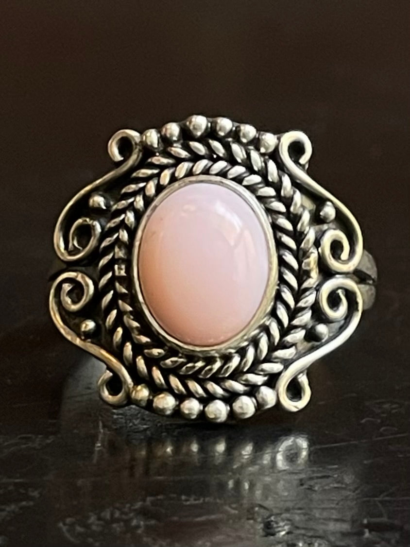 Pink Conch Ring Size 10 | 925 Sterling Silver G112