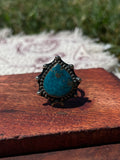 Turquoise Ring | 925 Sterling Silver Size 8.5 D296