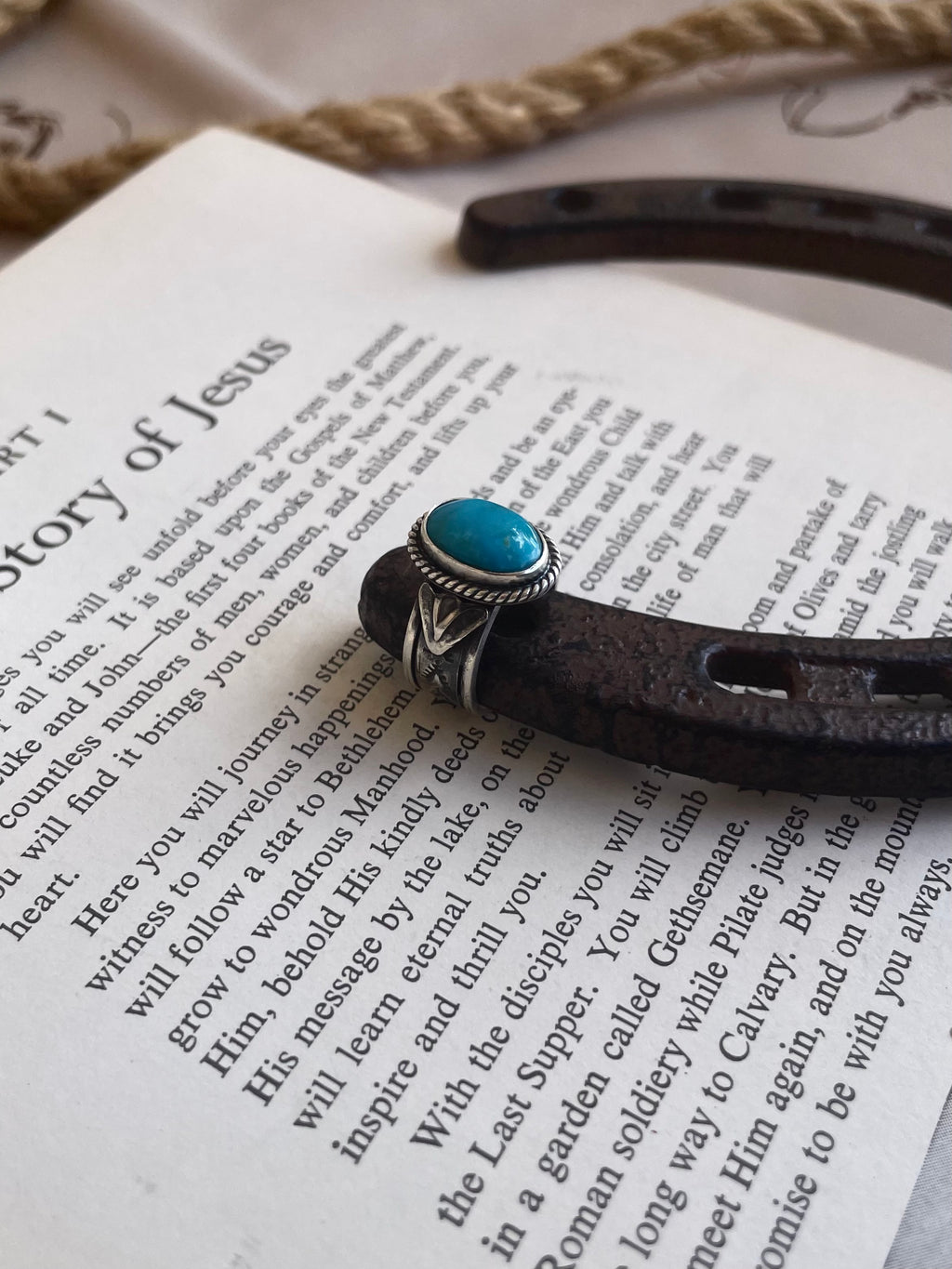 Turquoise Oval Ring | 925 Sterling Silver Size 6 G807