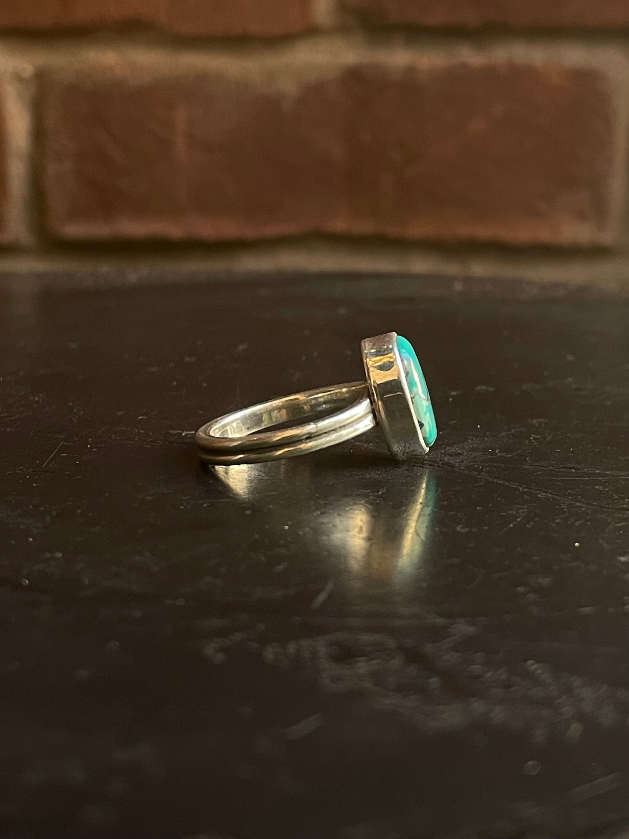 Kingman Turquoise Ring | Sterling Silver | Size 9 G350