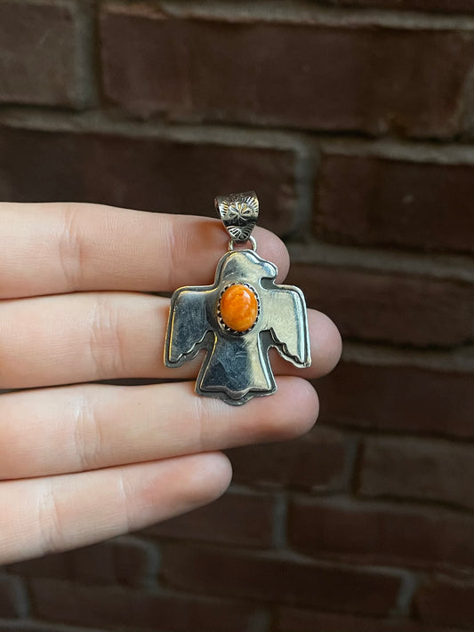 Spiny Oyster Thunderbird Pendant | Sterling Silver 925 C776