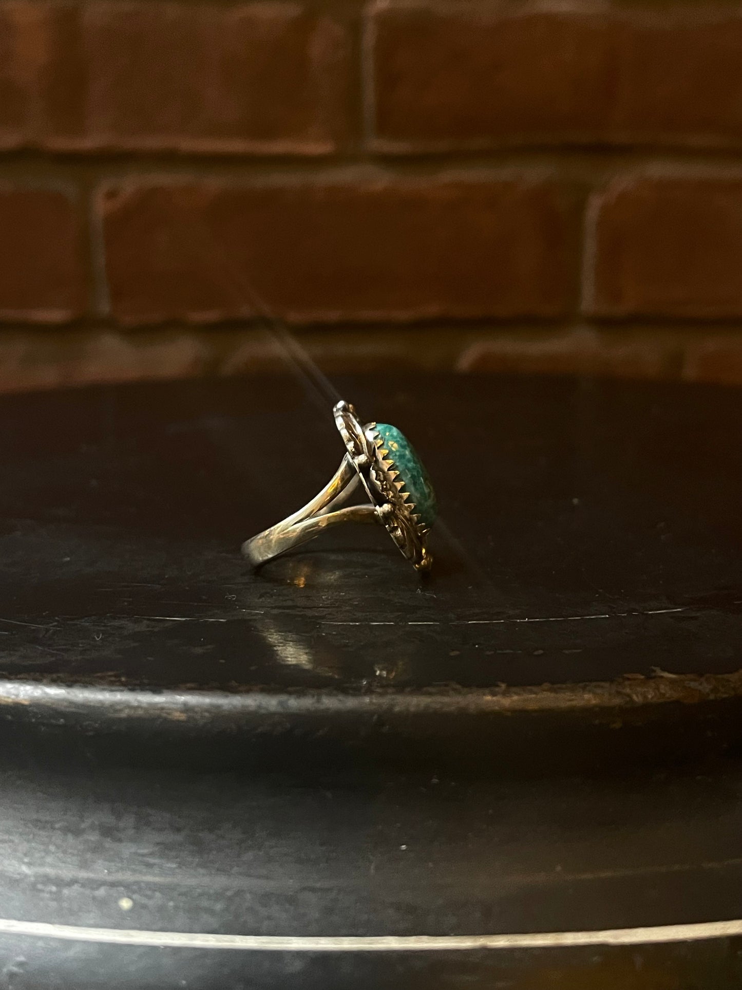 Turquoise Feather Ring Size 8.75 | 925 Sterling Silver C946