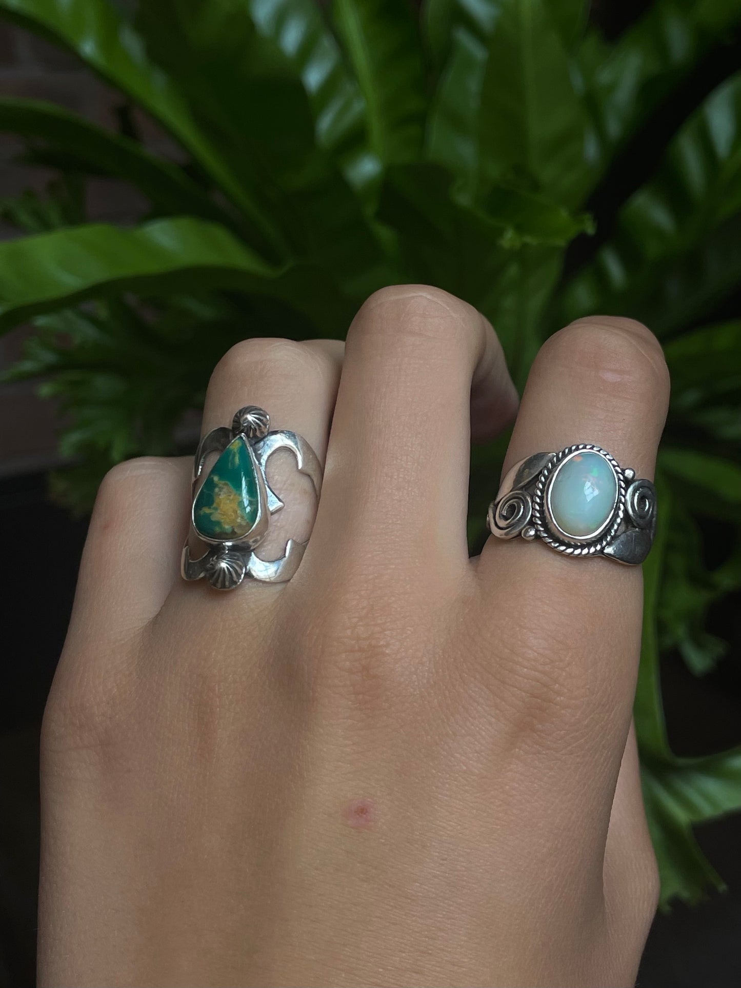 Kingman Turquoise Teardrop Ring | Sterling Silver | Size 7 G315