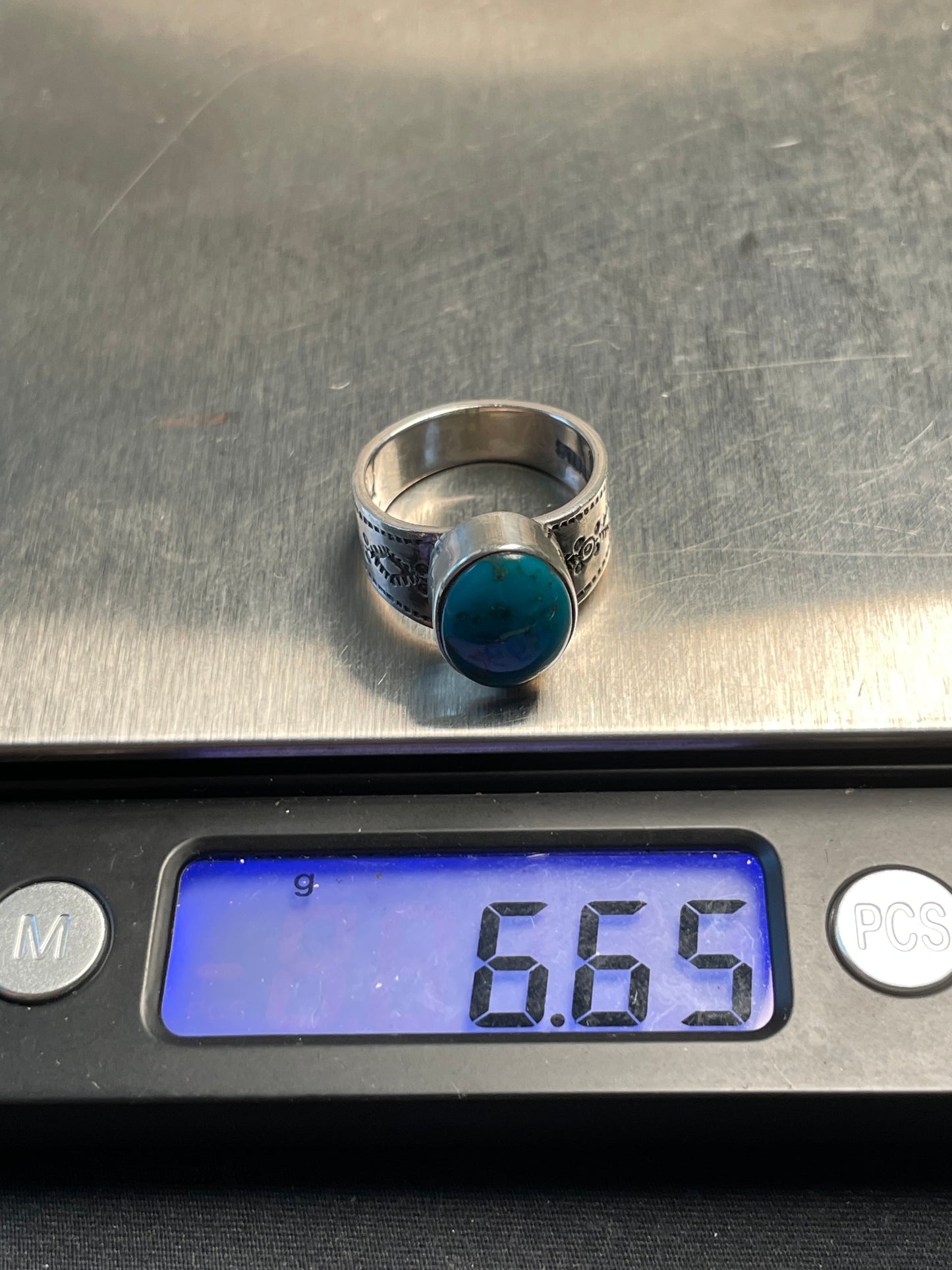 Kingman Turquoise Ring Size 6 | 925 Sterling Silver D174