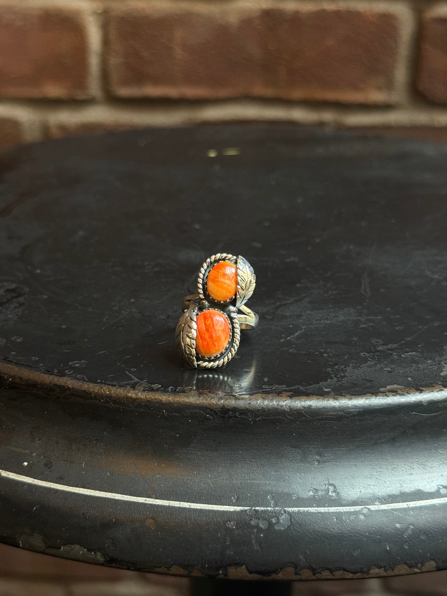 Spiny Oyster Leaf Ring | 925 Sterling Silver | Size 8 C222
