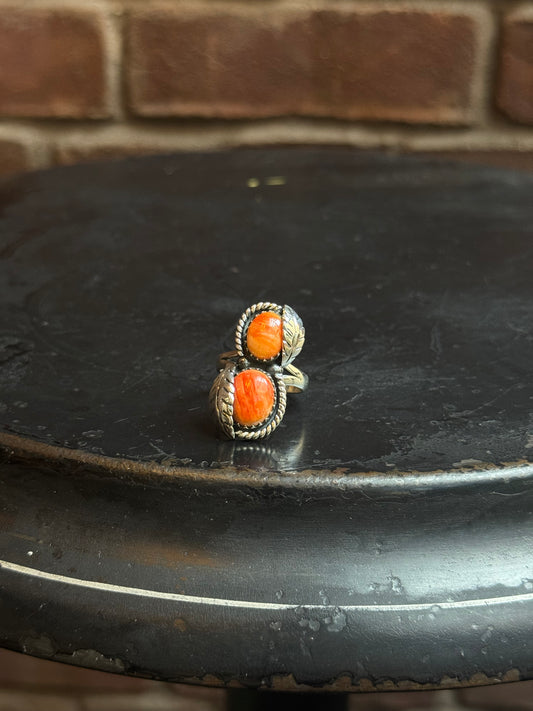 Spiny Oyster Leaf Ring | 925 Sterling Silver | Size 8 C222